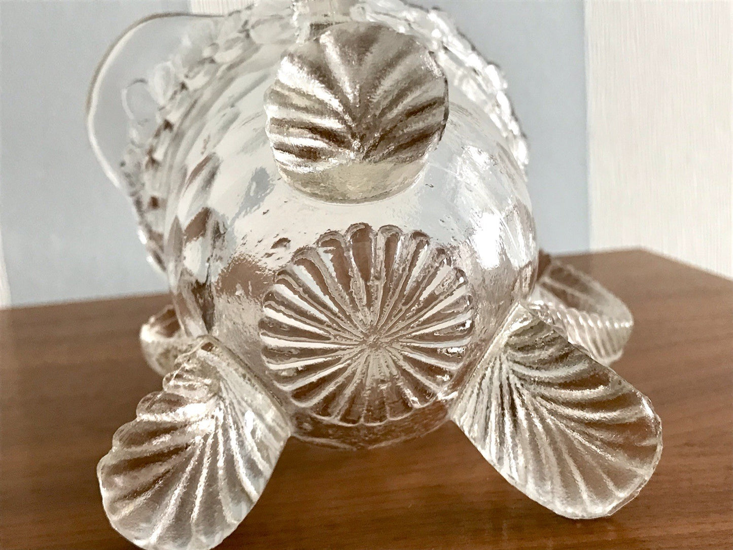 Antik Pressglas Sahnegießer Milchkännchen Kännchen Glas selten ungewöhnlich WOW