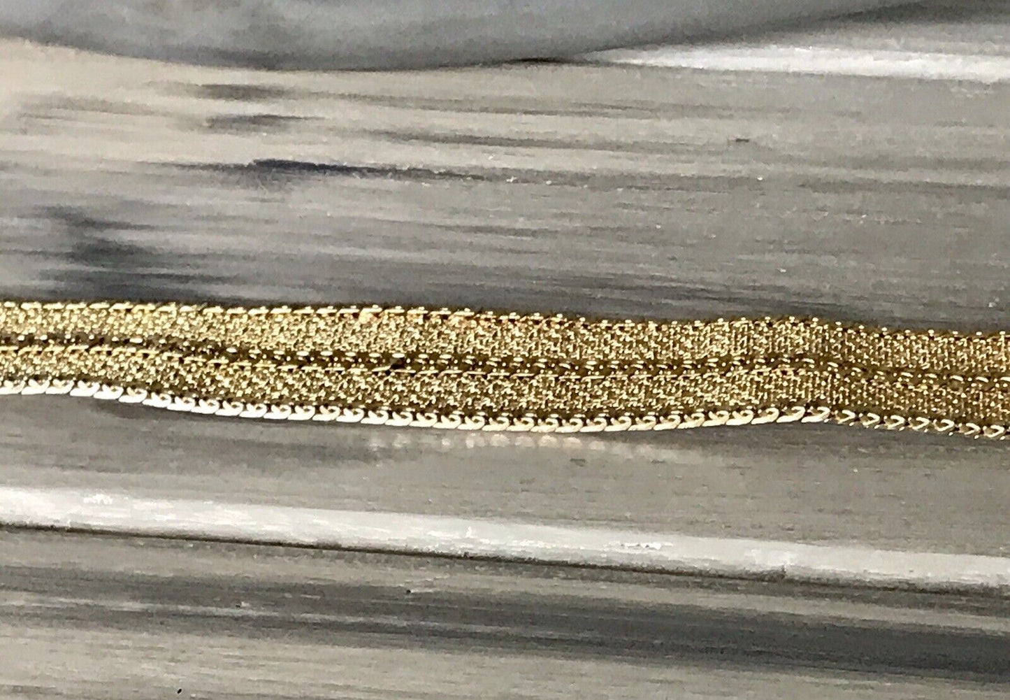 Vintage breites Teppicharmband Armband vergoldet Amerik. Doublè