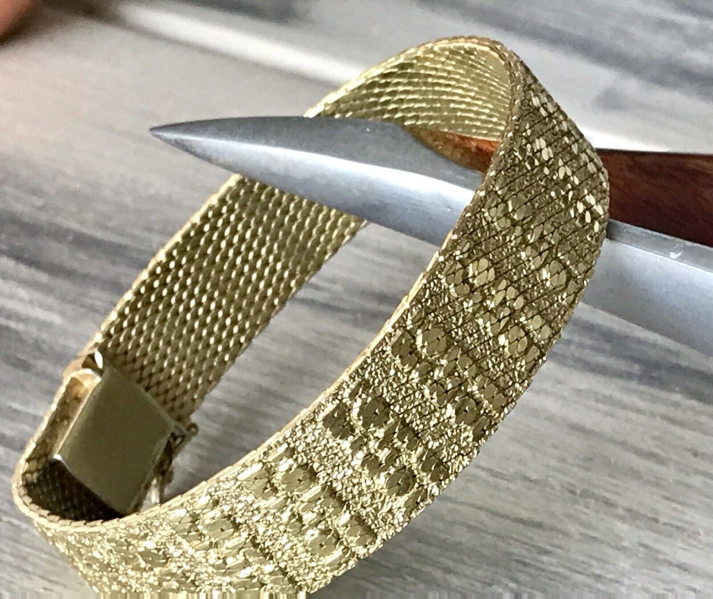 Vintage wunderschönes Teppicharmband Armband vergoldet Amer. Doublè Andreas Daub