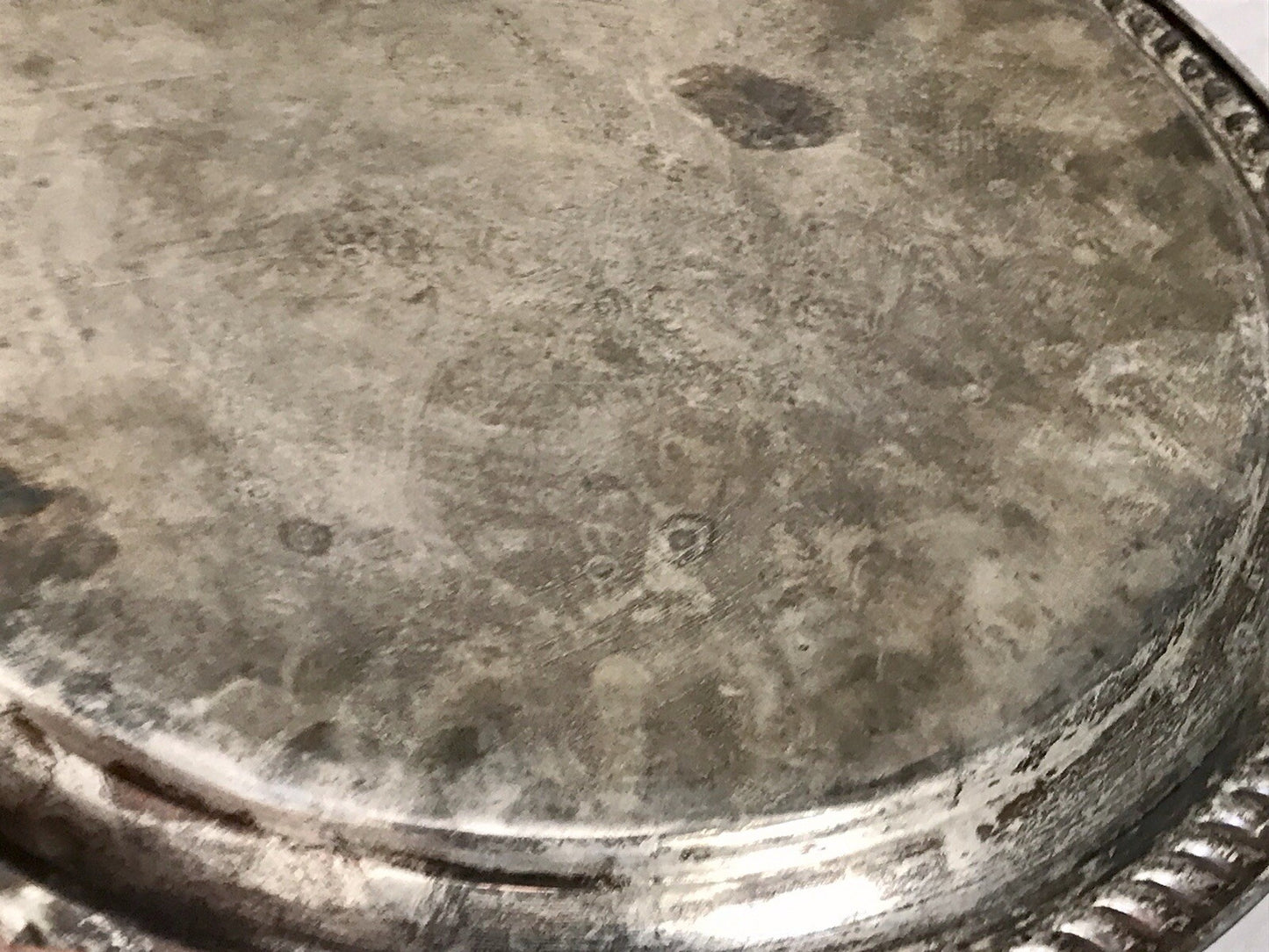 Vintage Tablett Teetablettt Serviertablett versilbert ziseliert Marokko