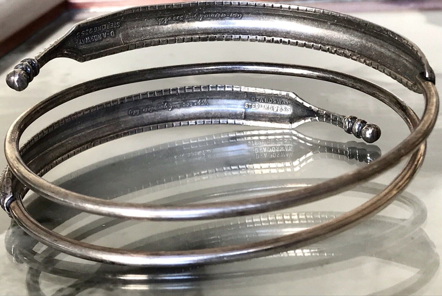 Vintage Designer Armband D. Andersen Norway 925 Silber Saga Wikinger Replik