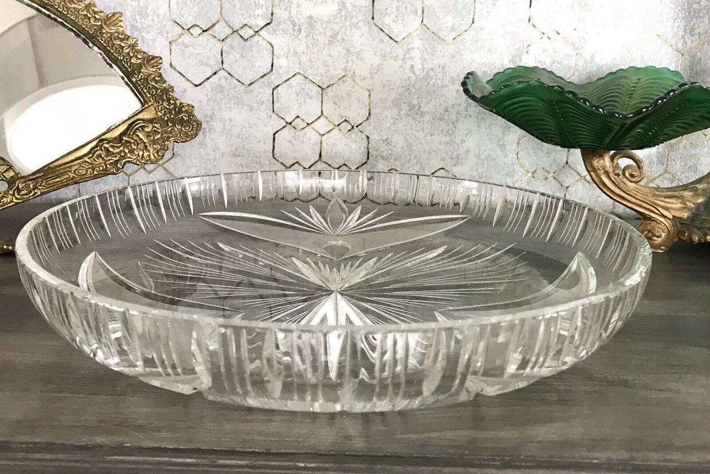 Vintage Bleikristall Schale Glasschale Kristallglas Glas Schliff EDEL wundervoll