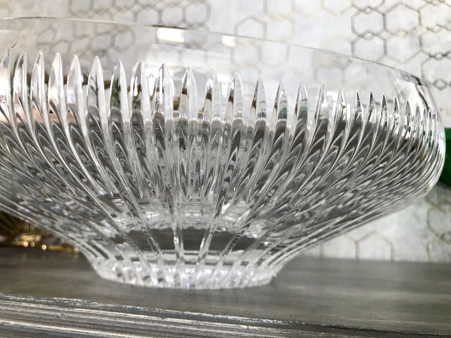 Vintage EDEL Bleikristall Schale Glasschale Kristallglas Glas Groß Schliff