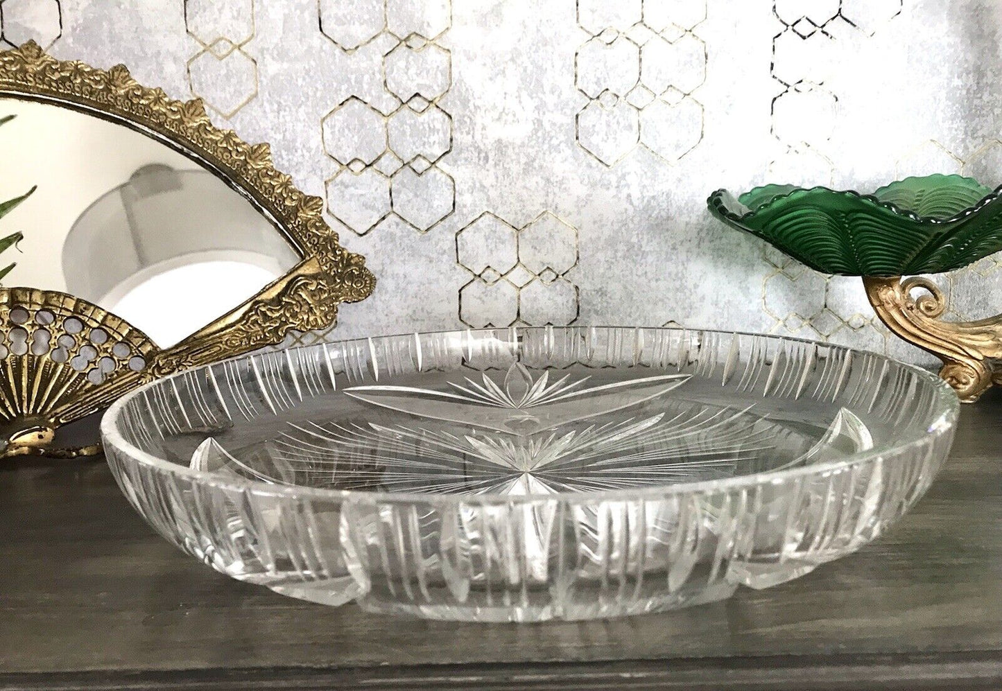 Vintage Bleikristall Schale Glasschale Kristallglas Glas Schliff EDEL wundervoll