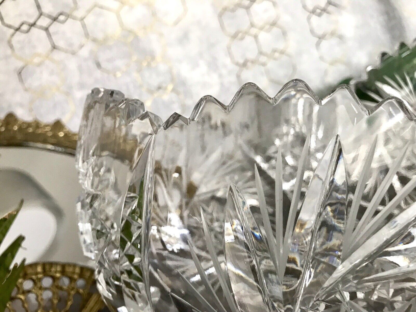 Groß EDEL Bleikristall Schale Glasschale Jardiniere Kristallglas Glas Böhmen