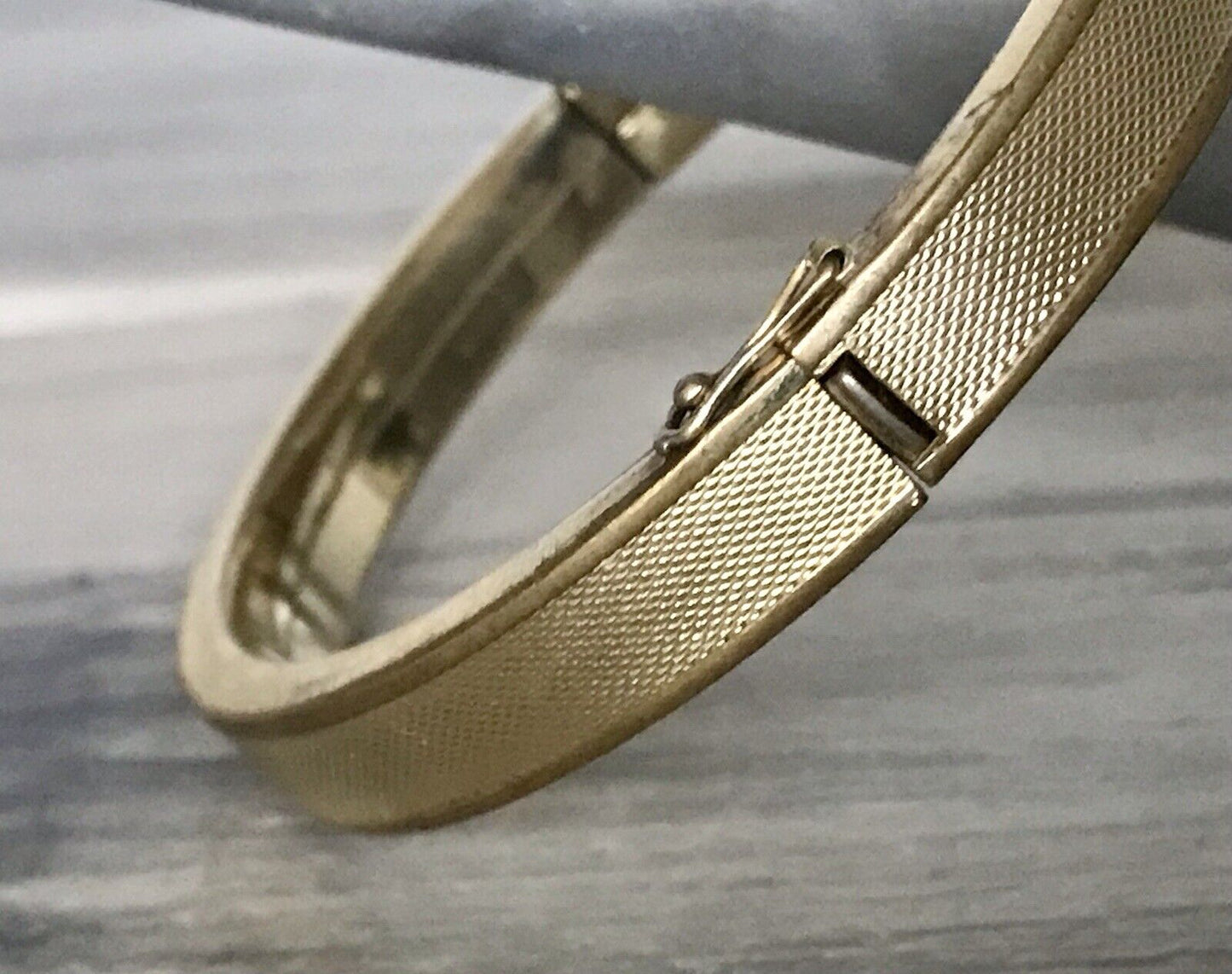 Antik Vintage SP Armband Armreif Klapp- Armspange Amerik. Doublè vergoldet gold