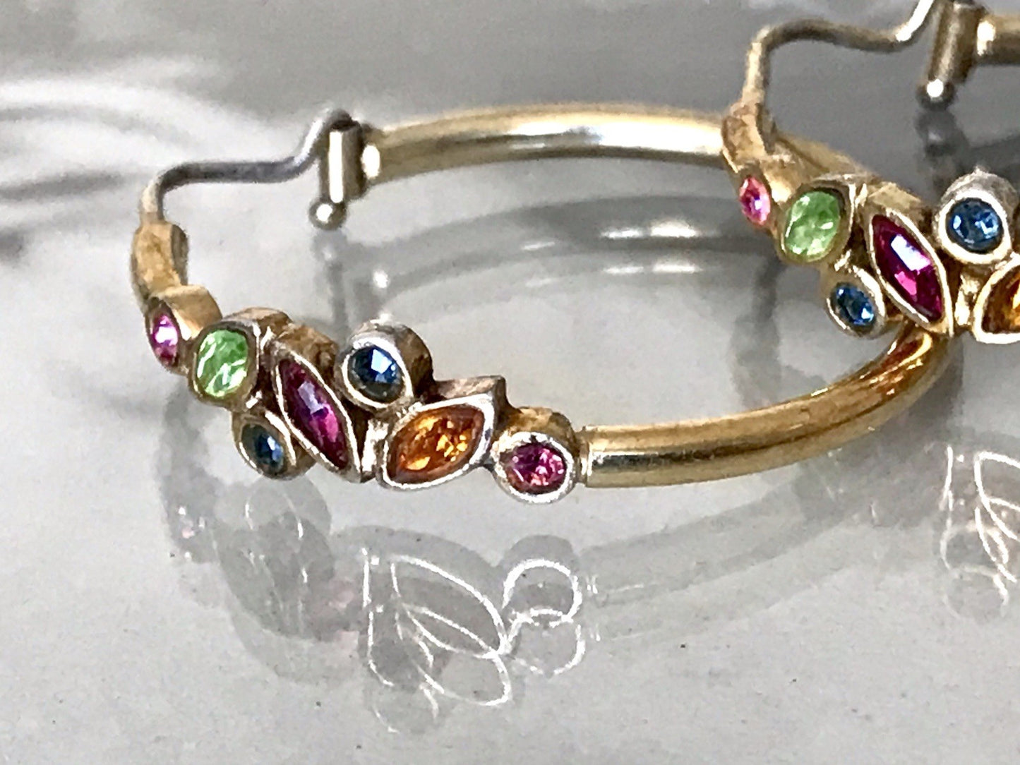 Creole Ohrringe Ohrstecker DAMEN Silber vergoldet gold Vintage Stil Edelsteine?