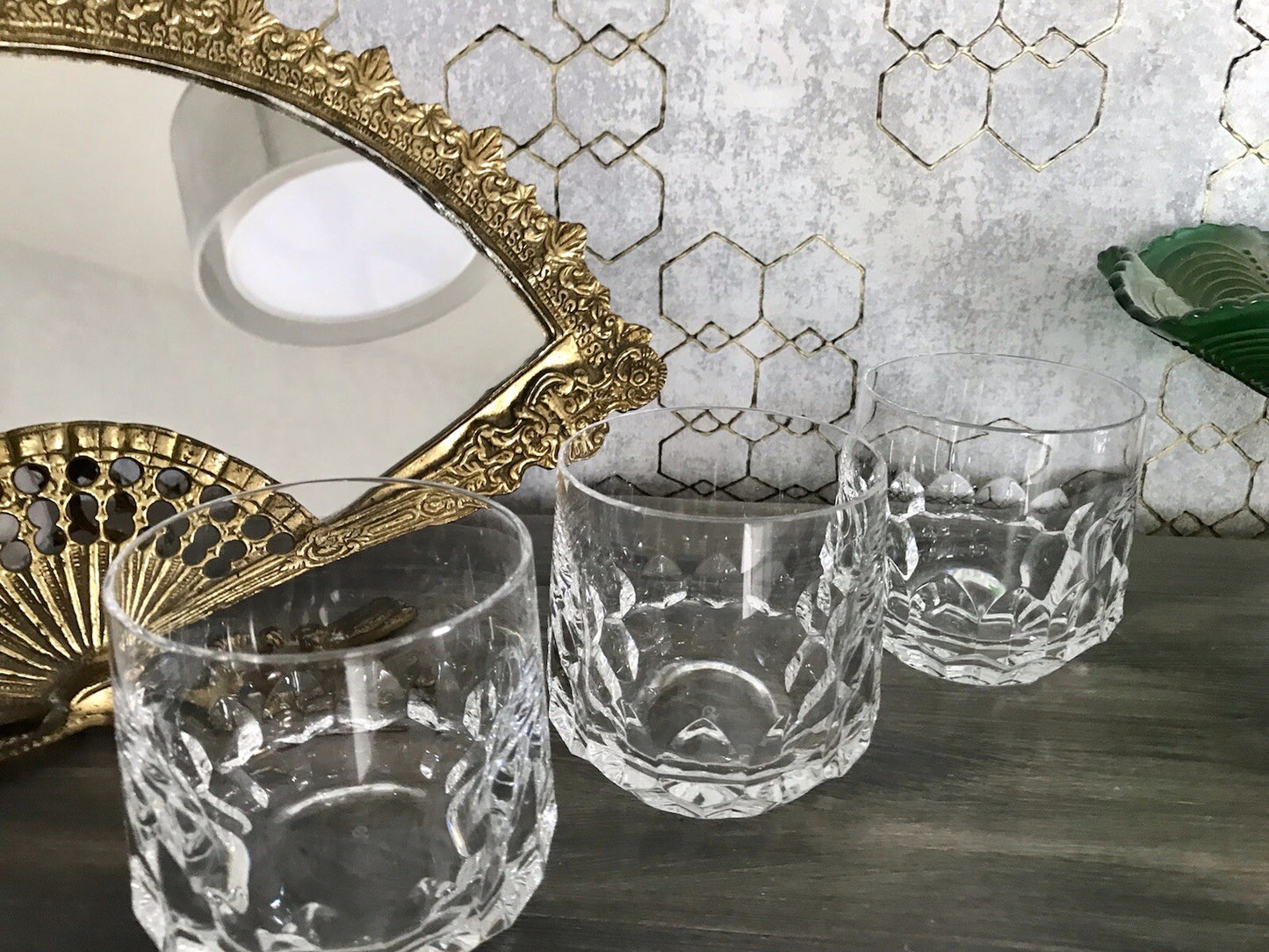 Vintage Edel 3x Whisky Gläser Kristallglas Peill & Putzler Bleikristall