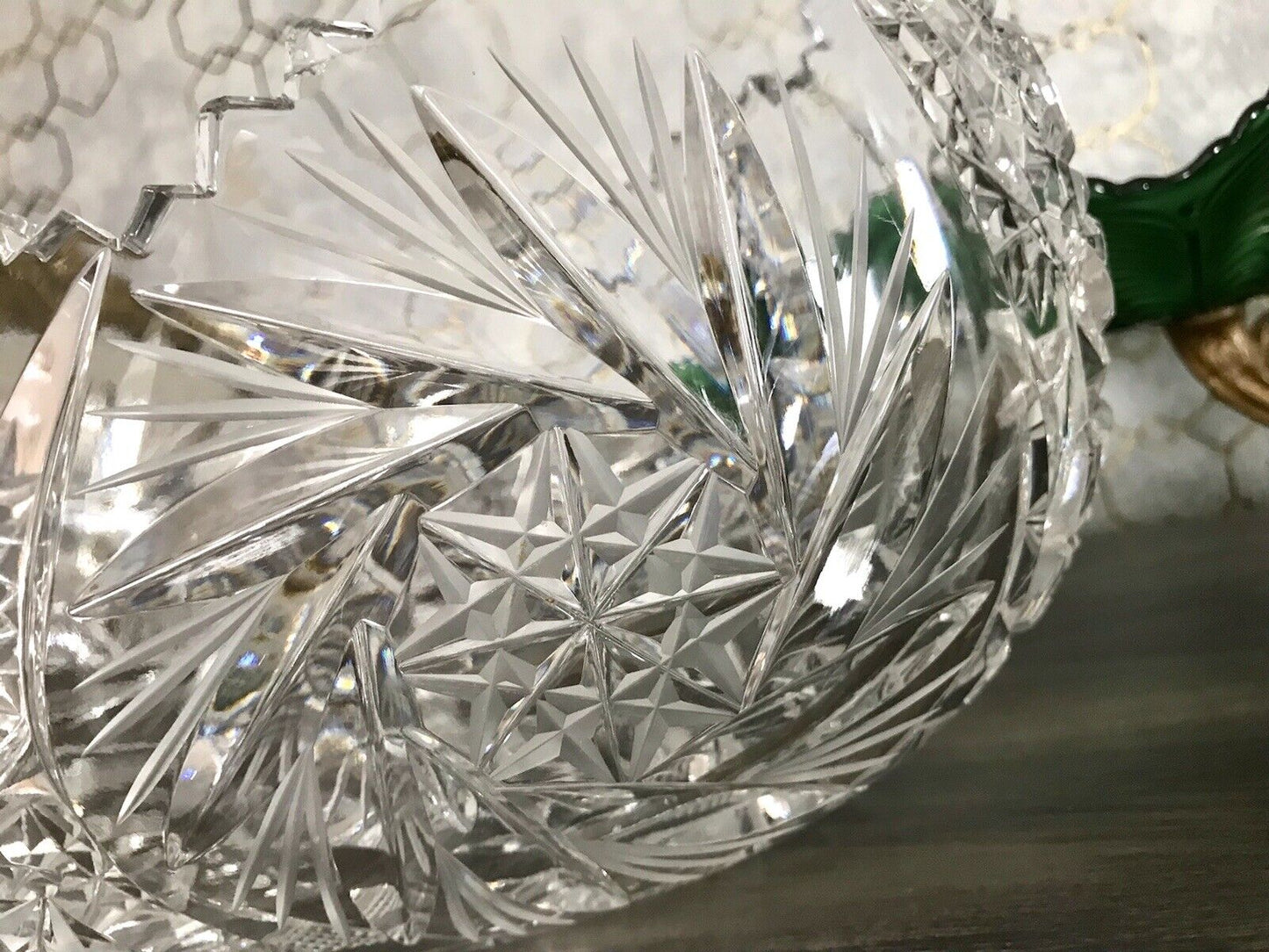 Groß EDEL Bleikristall Schale Glasschale Jardiniere Kristallglas Glas Böhmen