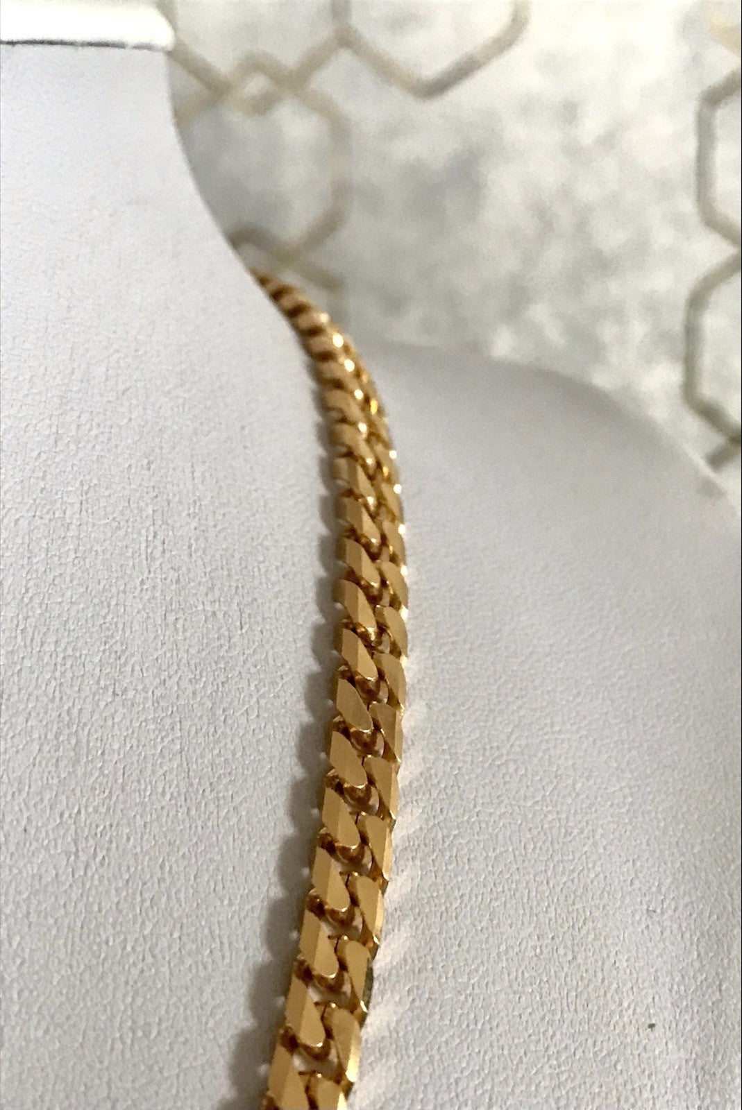 Vintage Halskette Amerik. Doublè gold SCHÖN Unisex Massiv