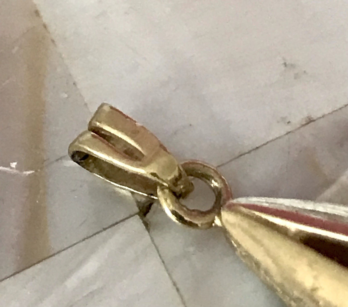 Vintage Designer Anhänger Perle Amerik. Doublè vergoldet