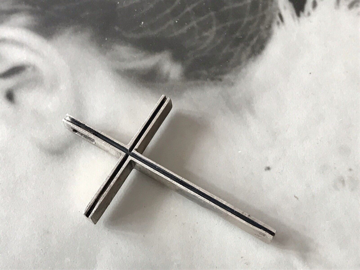 alt schöne Form Silber Kreuz Anhänger Kettenanhänger