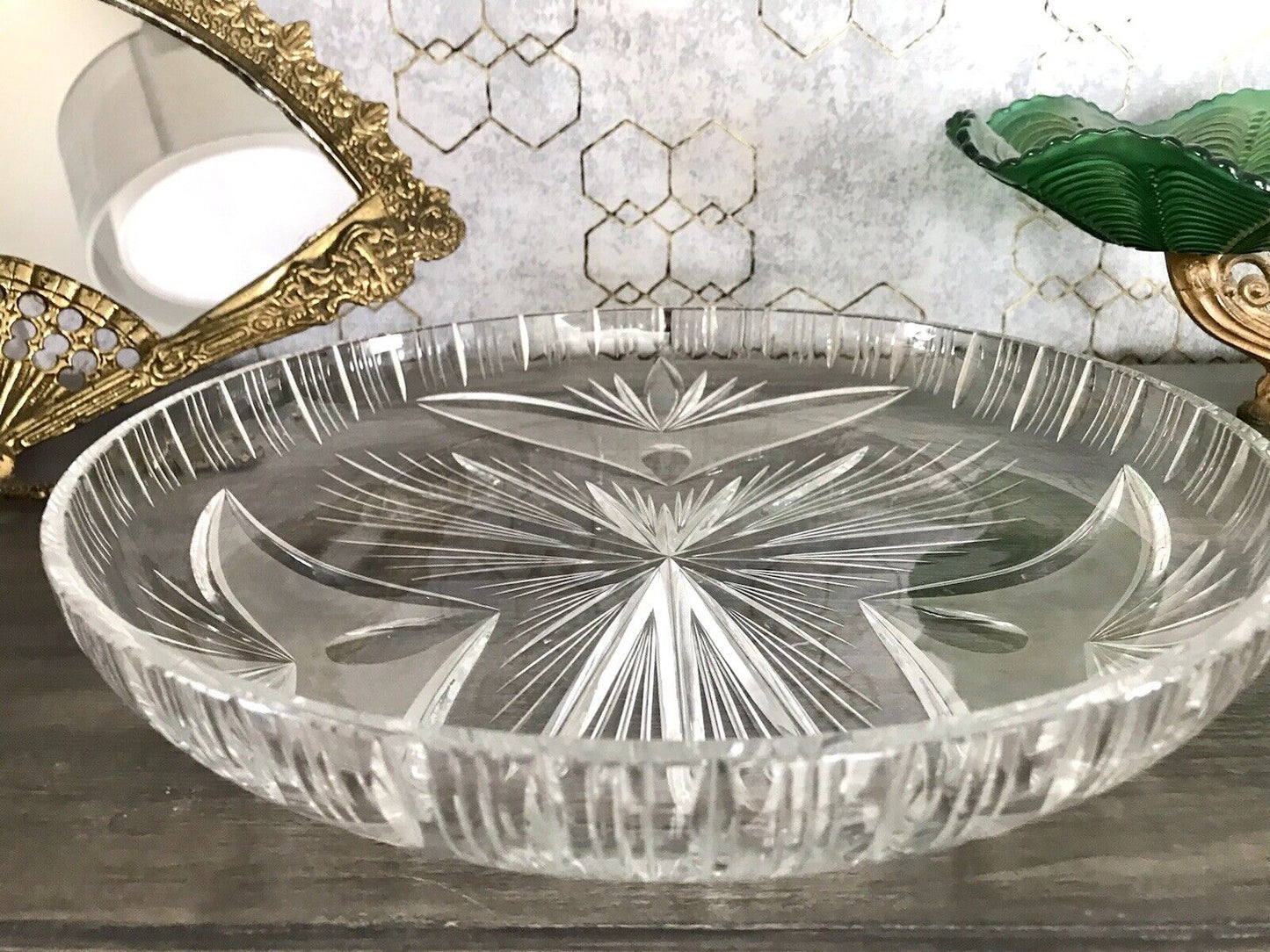 Vintage Bleikristall Schale Glasschale Kristallglas Glas Schliff EDEL wundervoll