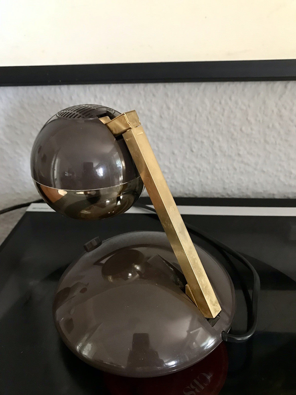 Vintage Space Age 60er 70er Tischleuchte Lampe Leuchte Eyeball veaun gold