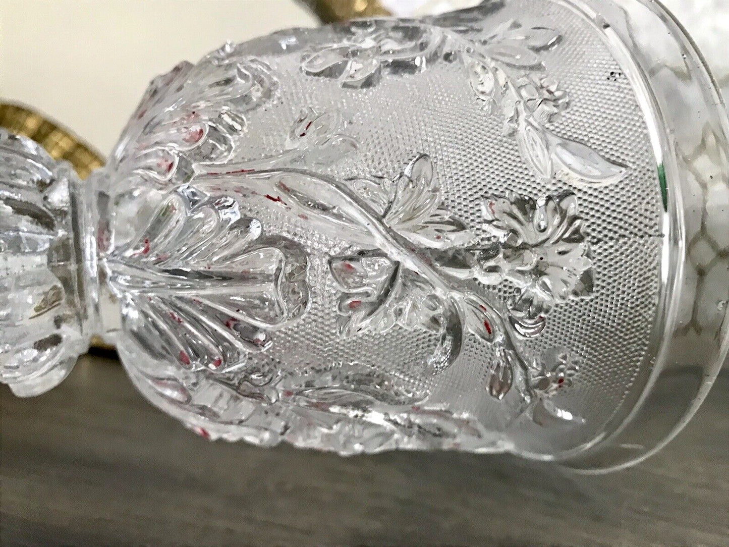 Antik Fußbecher Kelch Becher Weinglas Pokalglas Kristallglas? ~1830