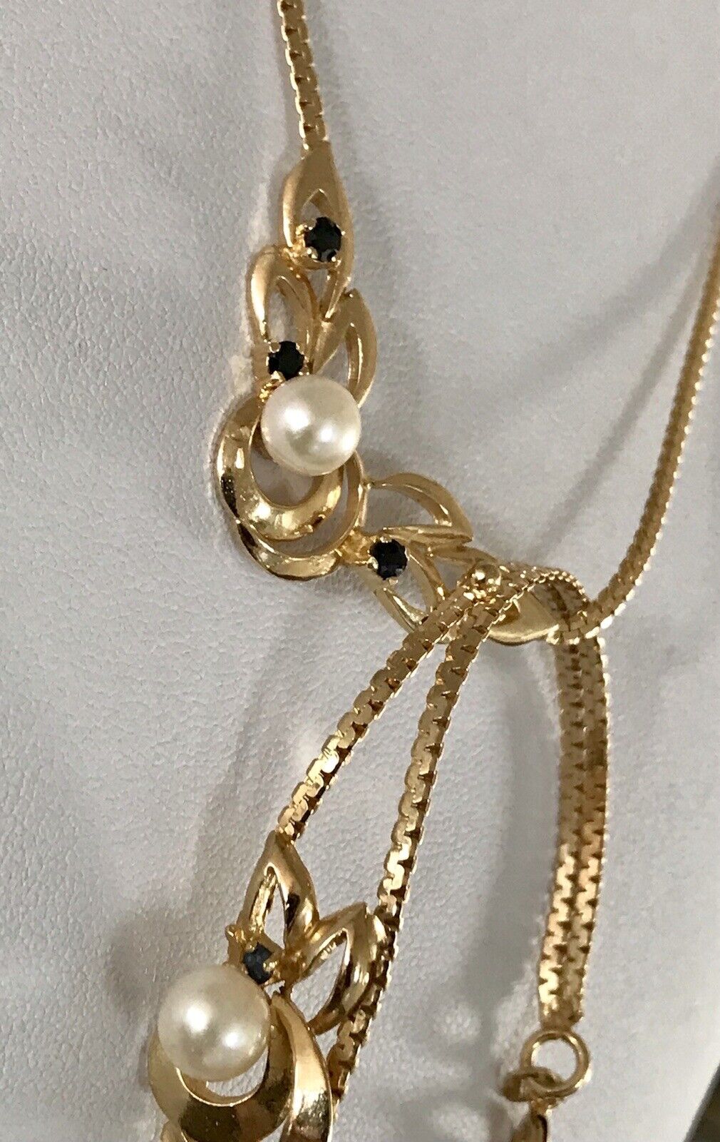 Vintage Set 835 Silber vergoldet Schmuck Kette Halskette Collier & Armband