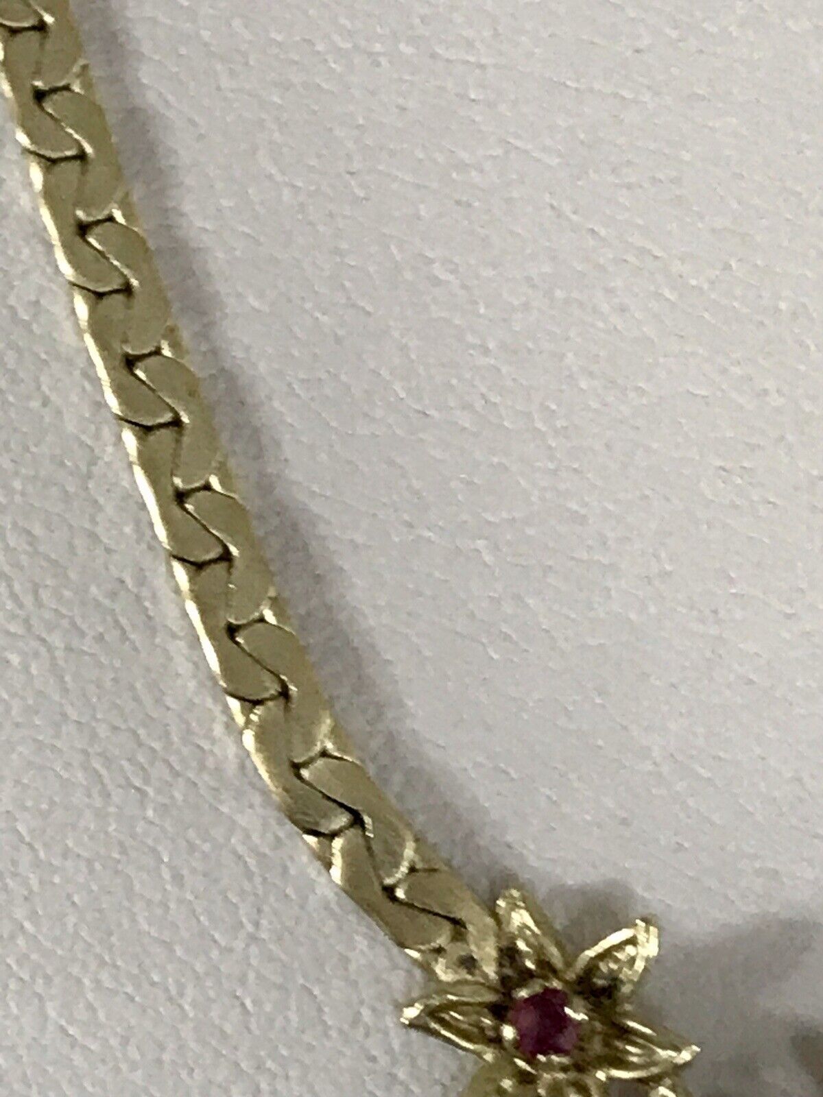 Antik Edel Jugendstil 925 Silber vergoldet Collier Halskette Rubine
