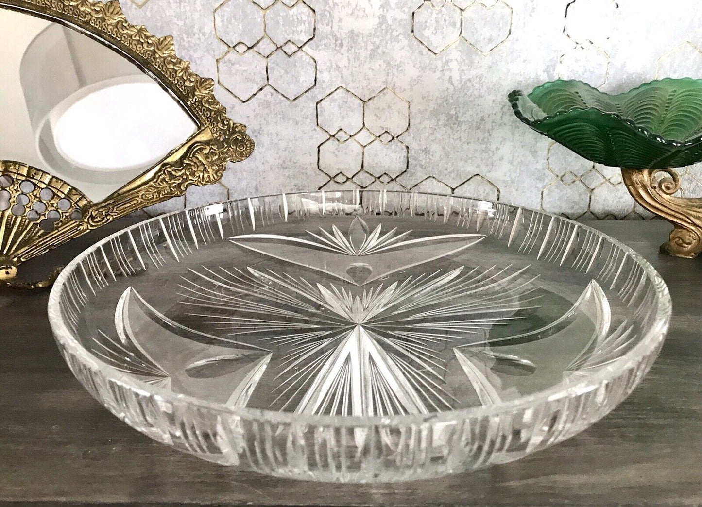 Vintage Bleikristall Schale Glasschale Kristallglas Glas Schliff EDEL wundervoll