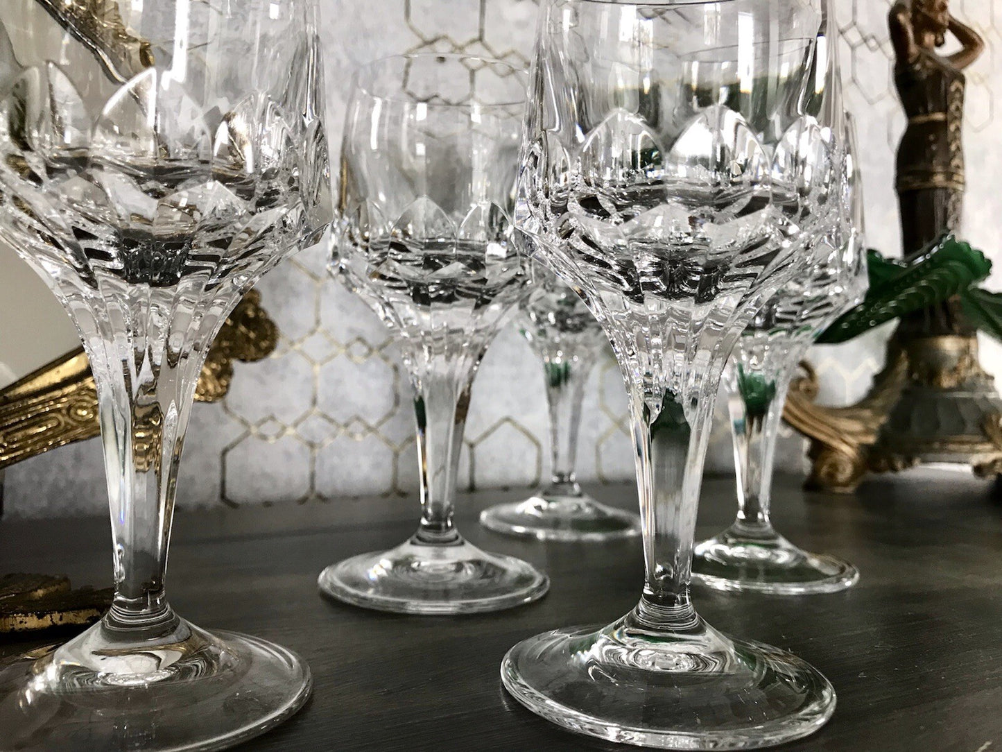 Vintage Edel 5x Südweingläser Gläser Kristallglas Peill & Putzler Bleikristall