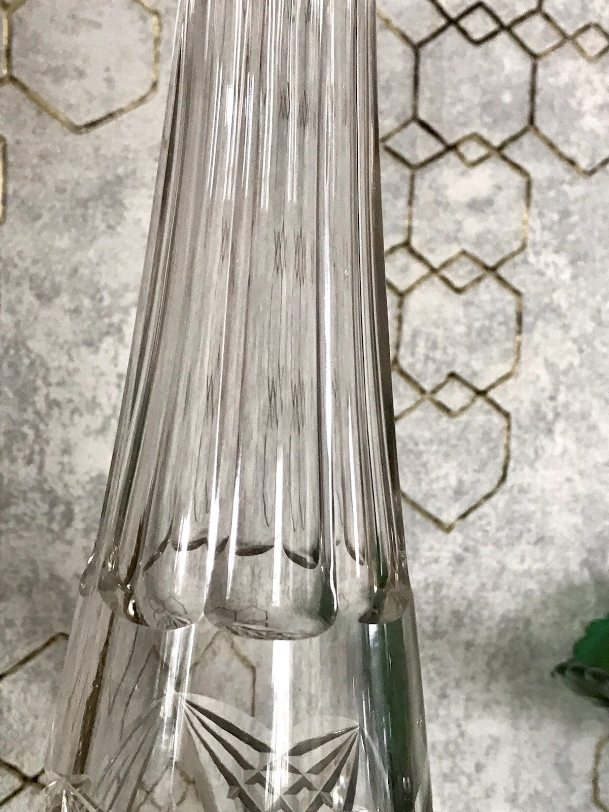 Antik Saint Louis? Glaskaraffe Karaffe Kristallglas wundervoll Bleikristall Edel