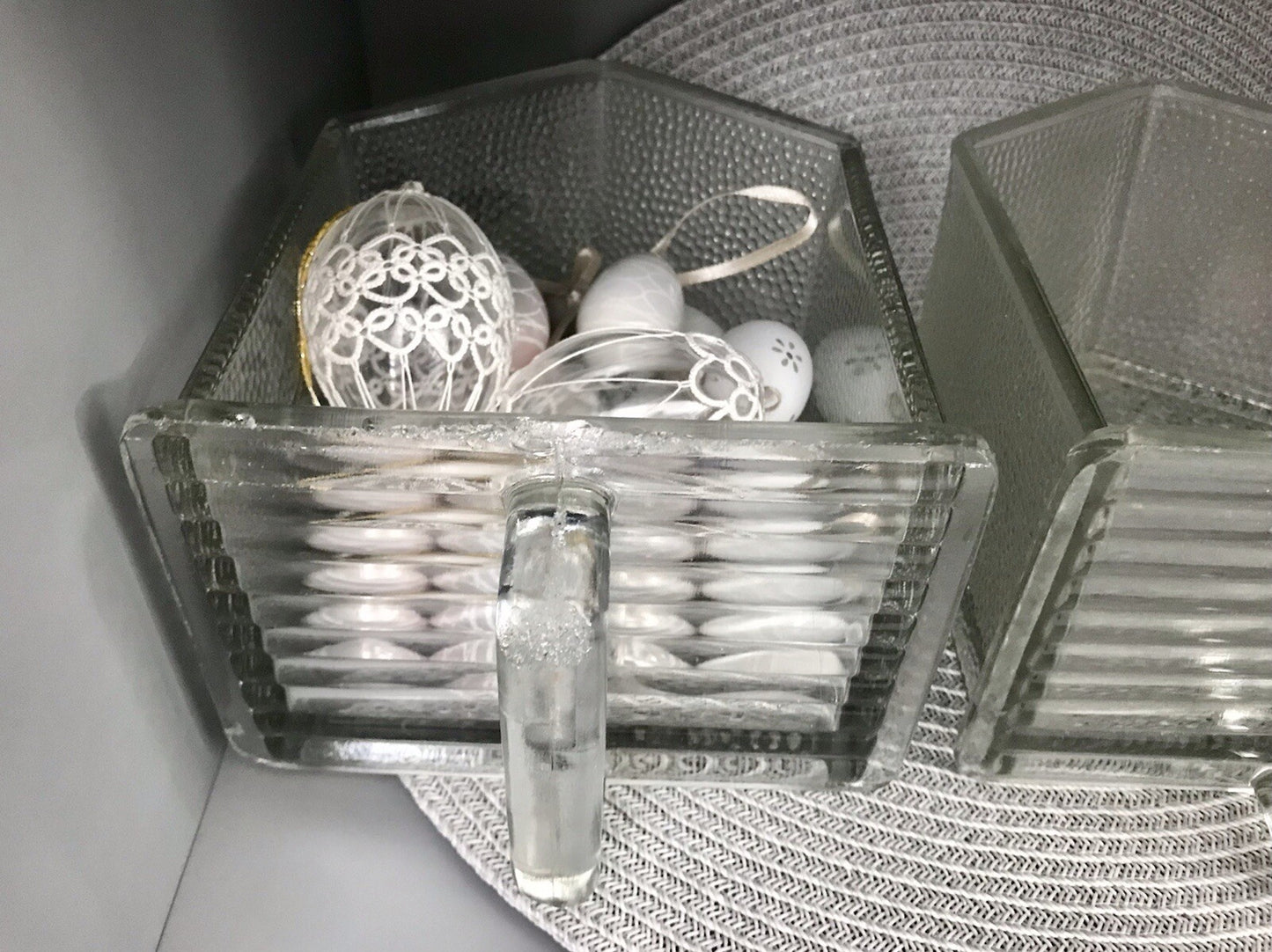 Antik 8 Art Déco Vintage Schütten Glas Pressglas Ponce Vorratsgefäße