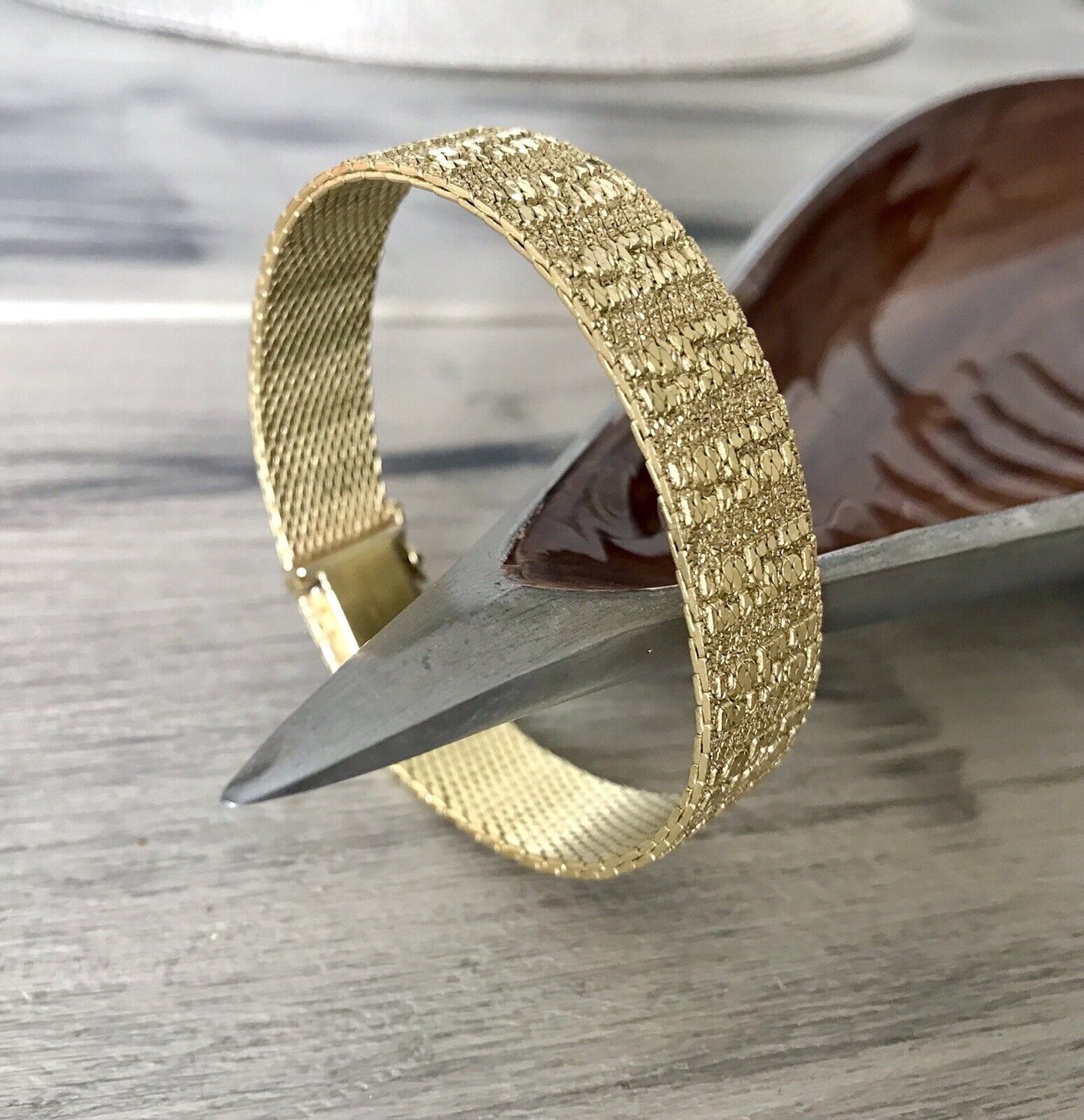 Vintage wunderschönes Teppicharmband Armband vergoldet Amer. Doublè Andreas Daub