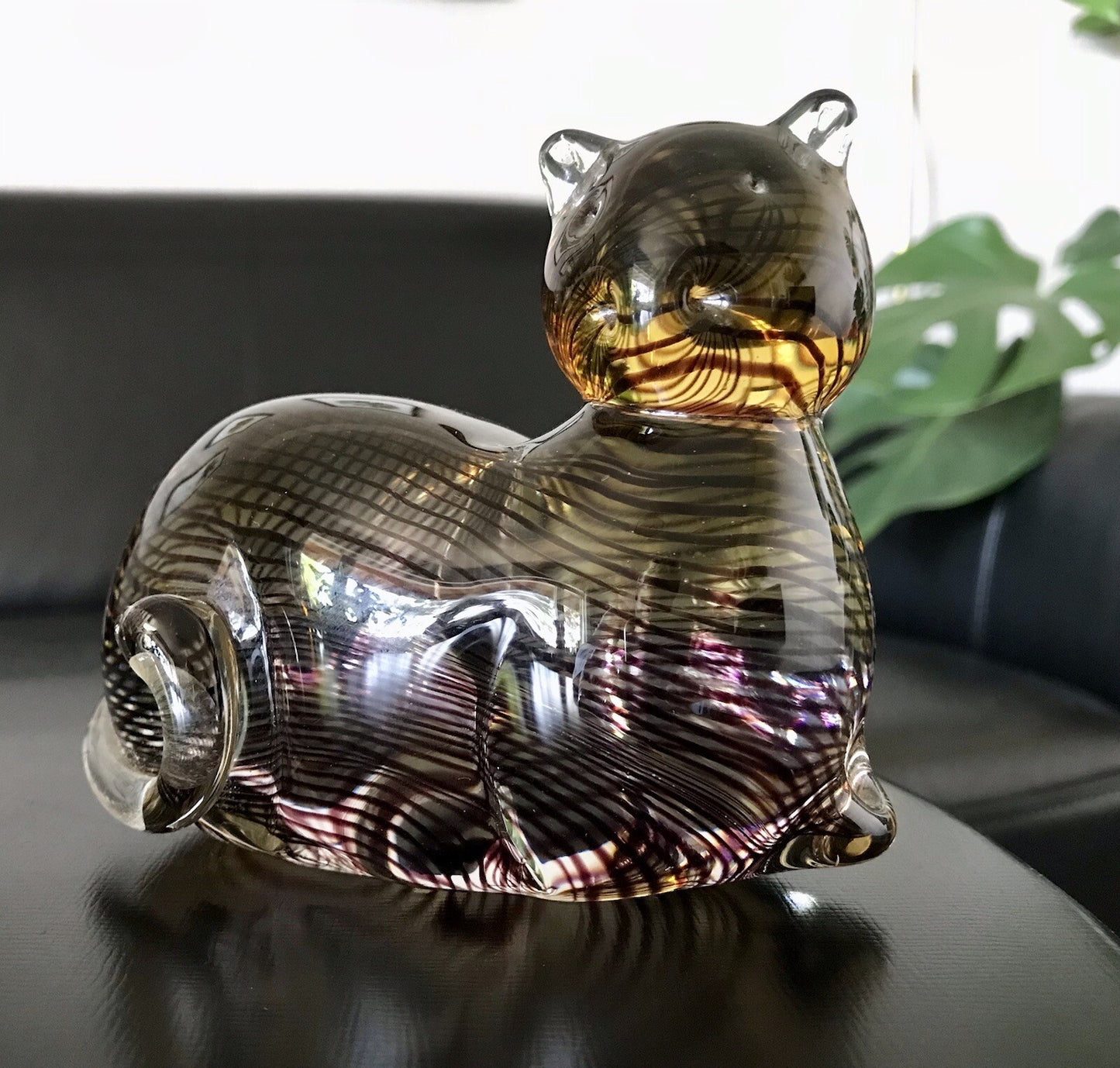 Vintage Murano? 60er Katze Figur Skulptur Briefbeschwerer Glas mundgeblasen