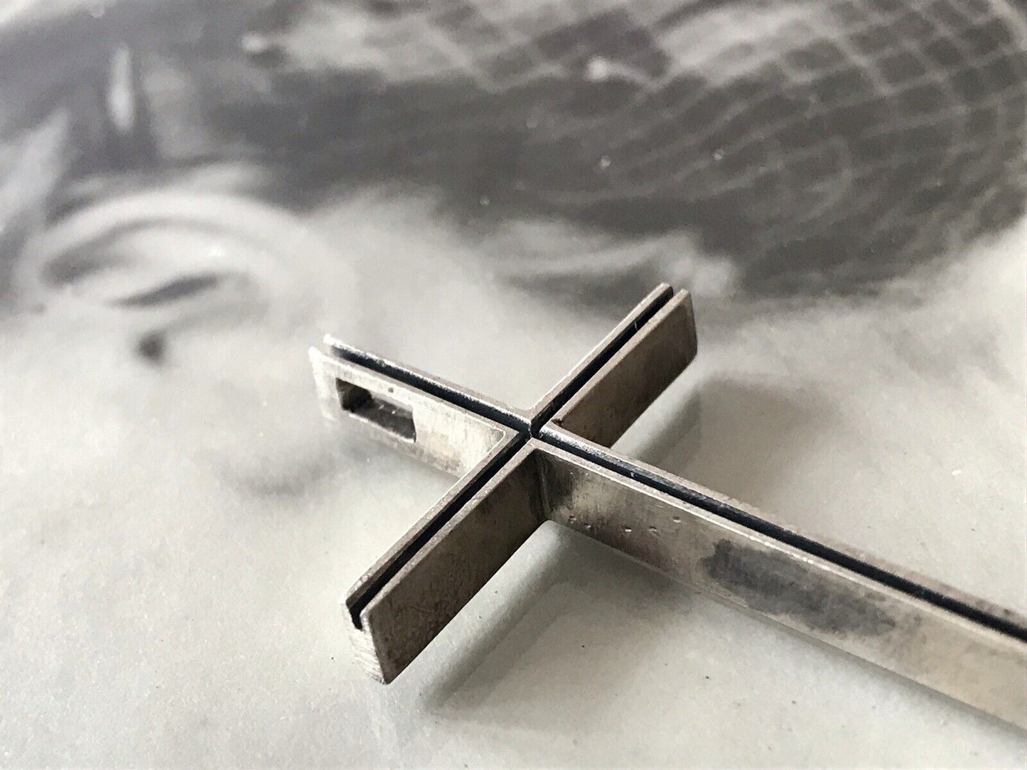 alt schöne Form Silber Kreuz Anhänger Kettenanhänger
