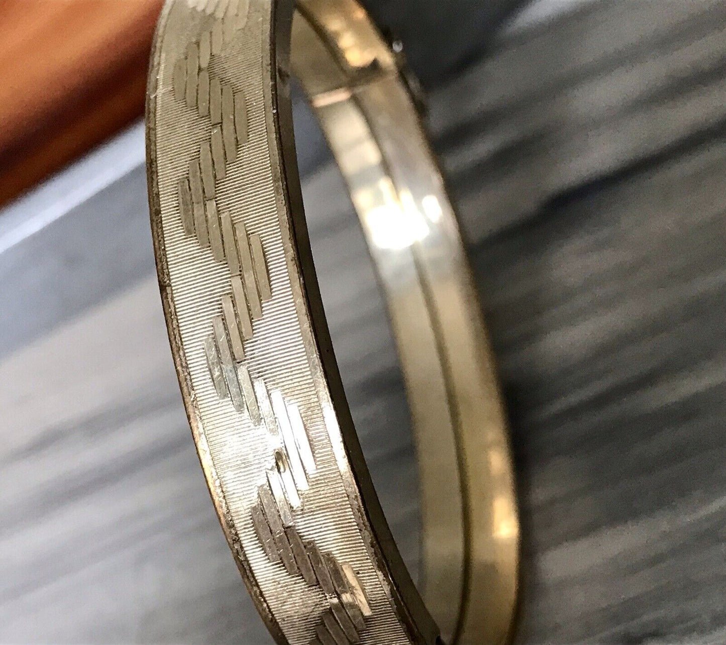 Antik Vintage Armband Armreif Klapp- Armspange Amerik. Doublè vergoldet gold