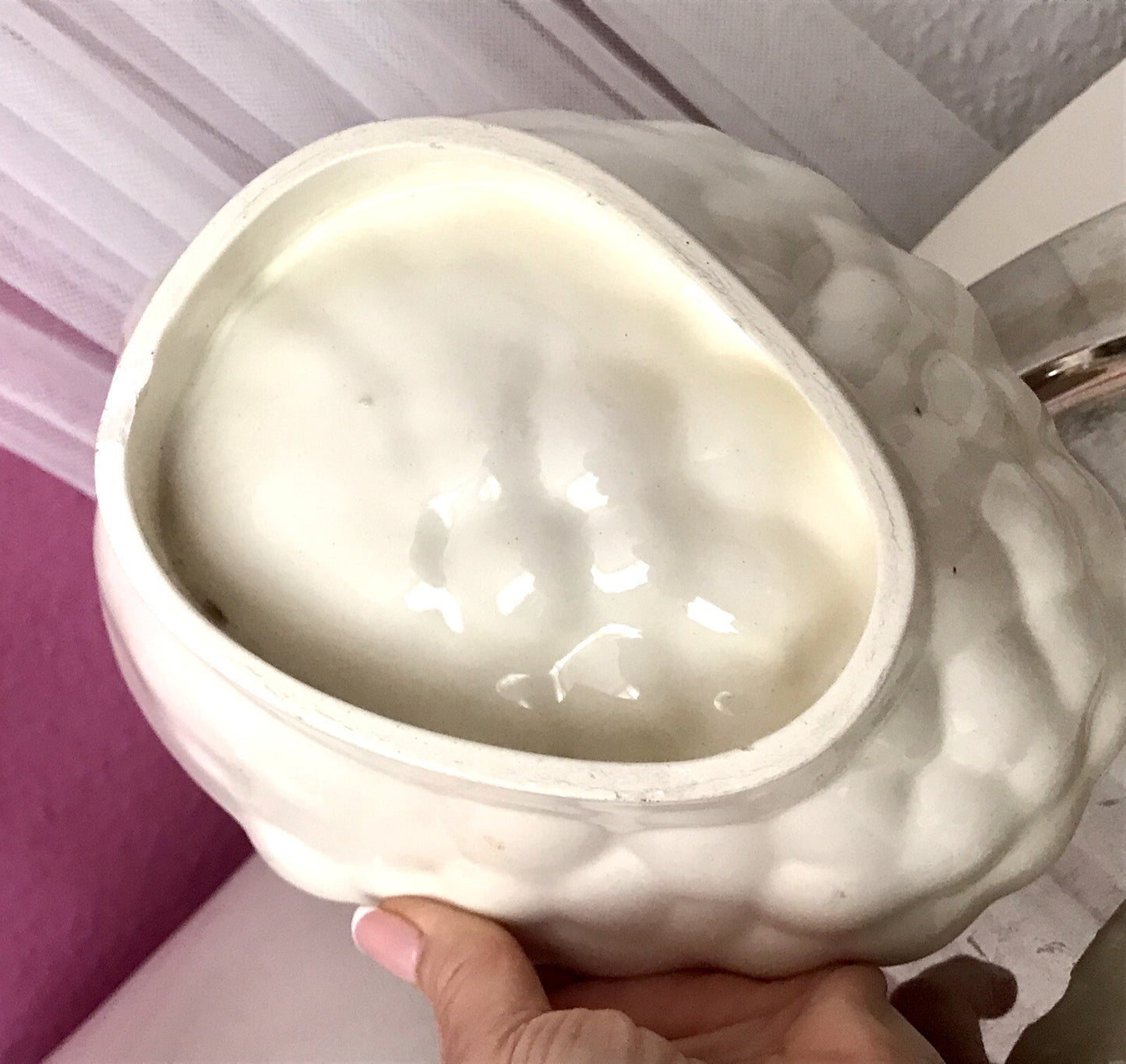 Antik Keramik Puddingform Erdbeere creme