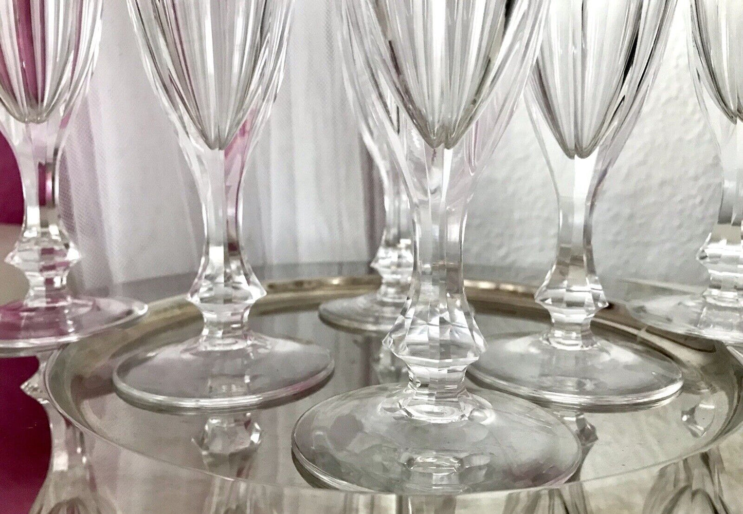 Vintage EDEL 6 Sektflöten Champagnerflöten Gläser Kristallglas Bleikristall WOW