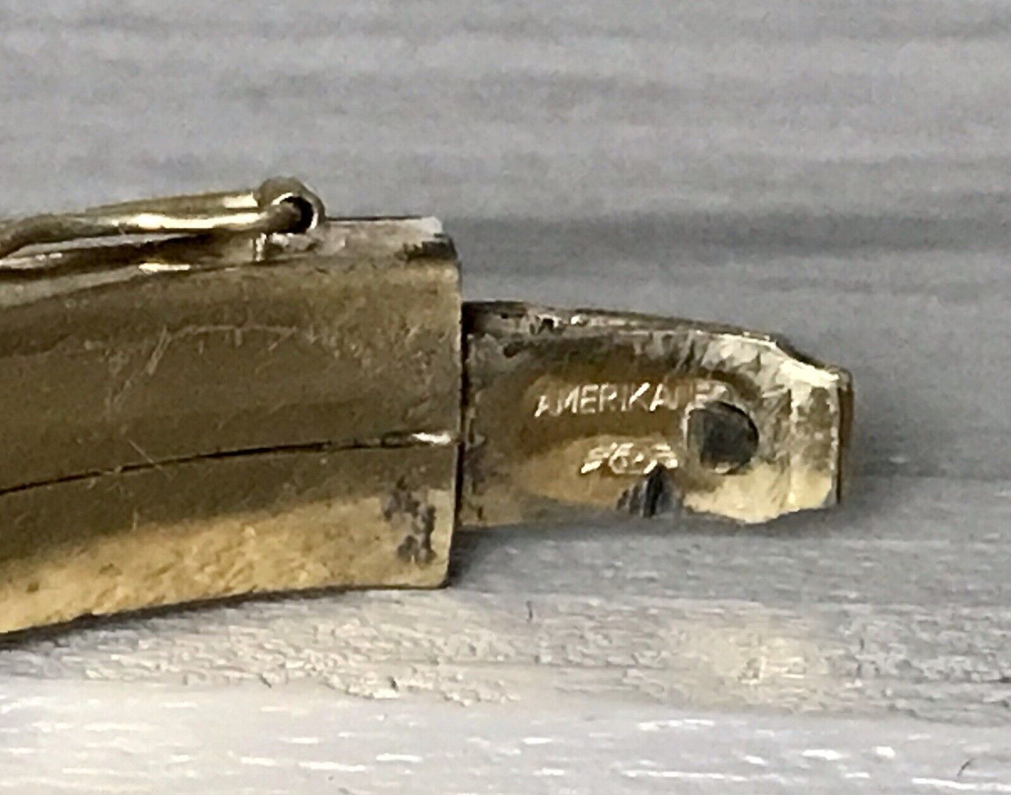 Antik Vintage SP Armband Armreif Klapp- Armspange Amerik. Doublè vergoldet gold