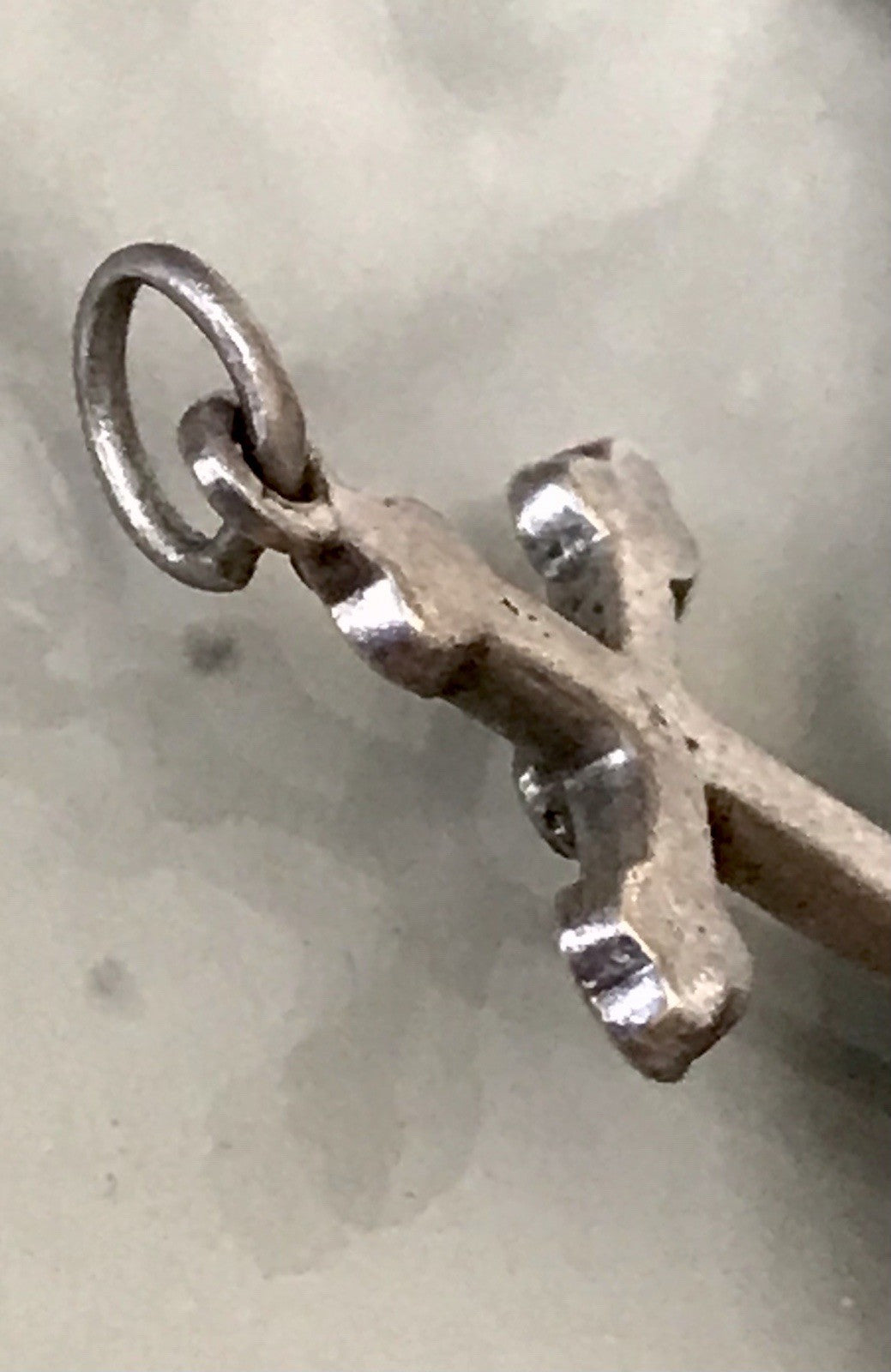 Antik Art Déco Echtsilber Silber Kreuz Anhänger Kettenanhänger Markasite