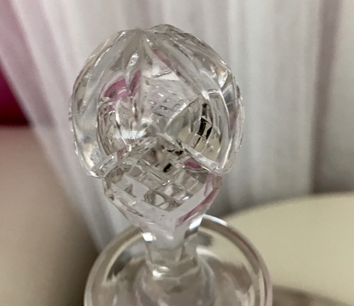 Antik Alt Karaffe Rumflasche Kristallglas Bleikristall geschliffen So SCHÖN