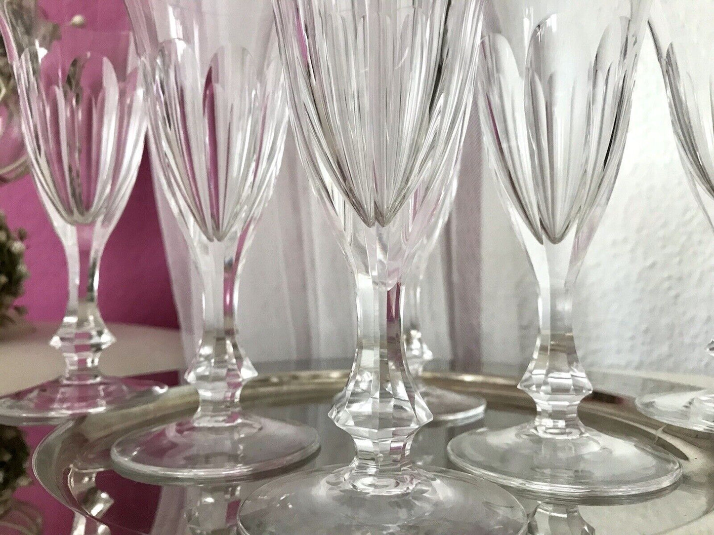 Vintage EDEL 6 Sektflöten Champagnerflöten Gläser Kristallglas Bleikristall WOW