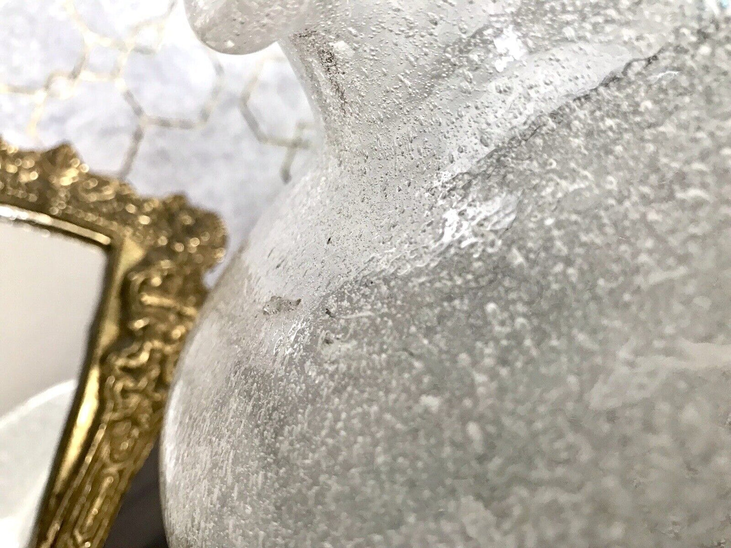 Vintage Glaskunst Kanne Krug Glaskrug Karaffe Glasvase Glas Schaumglas