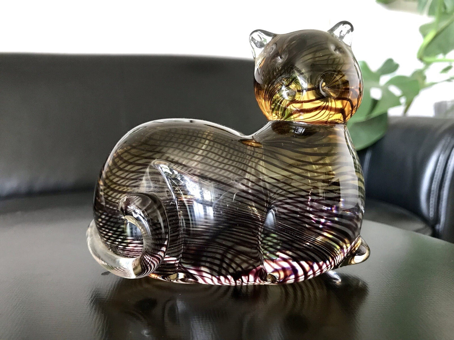 Vintage Murano? 60er Katze Figur Skulptur Briefbeschwerer Glas mundgeblasen