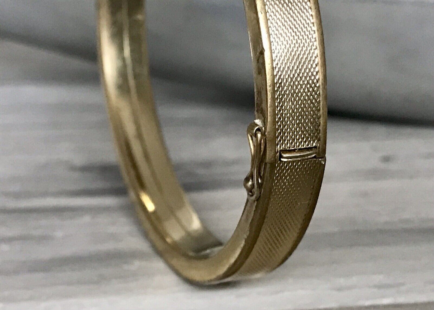 Antik Vintage SP Armband Armreif Klapp- Armspange Amerik. Doublè vergoldet gold