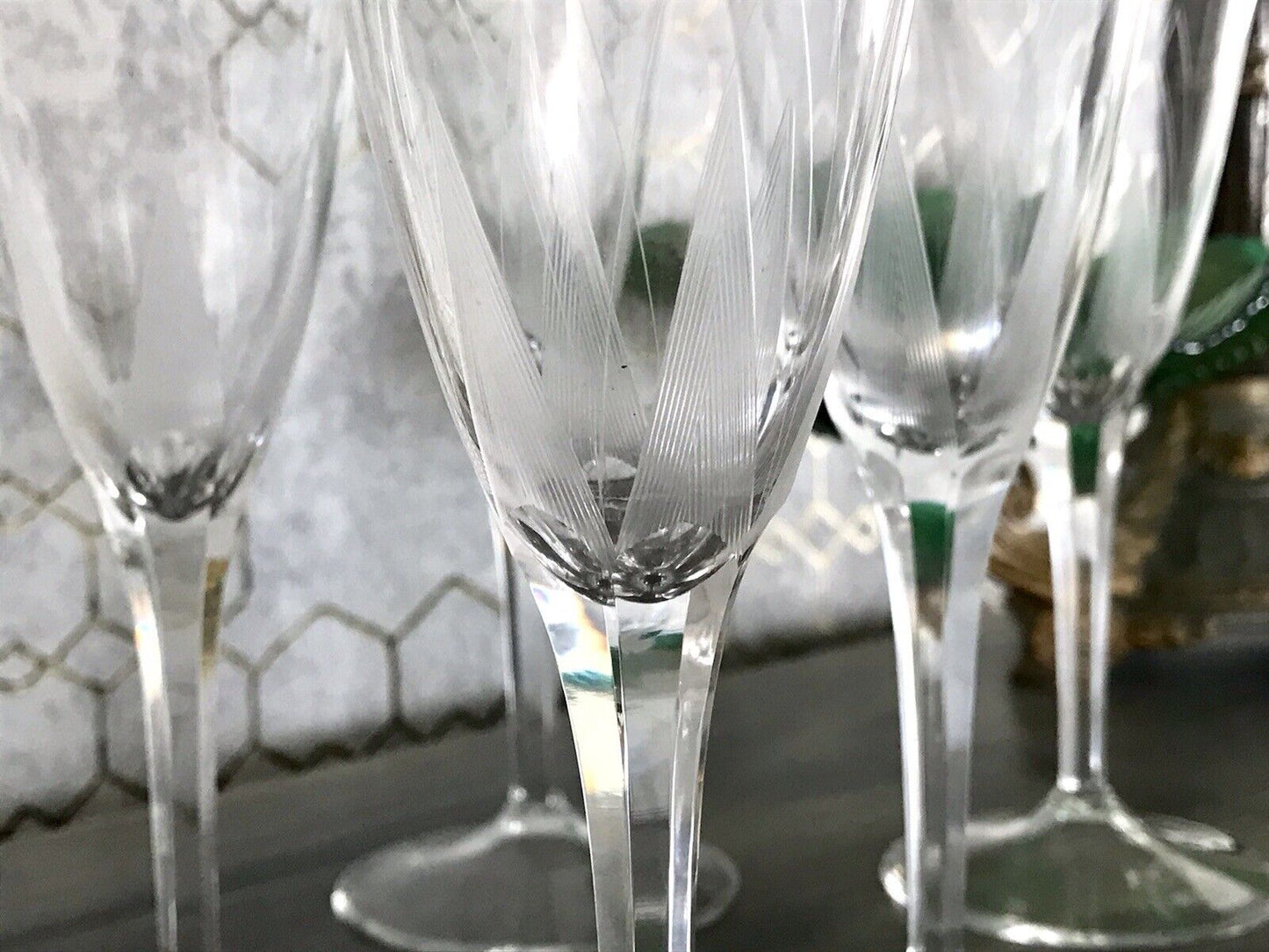 Antik Art Déco 5x Champagnerflöten Gläser Zeus Otto Rakel 40er Jahre Weisswasser