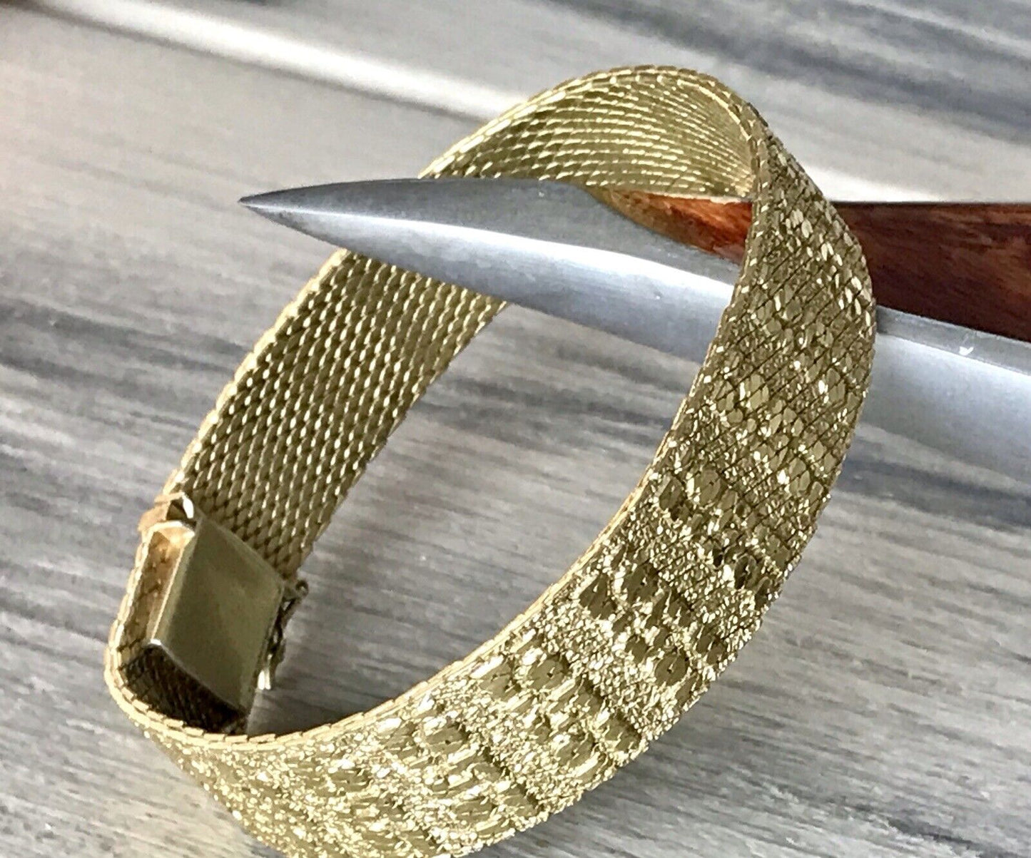 Vintage wunderschönes Teppicharmband Armband vergoldet Amer. Doublè Andreas Daub