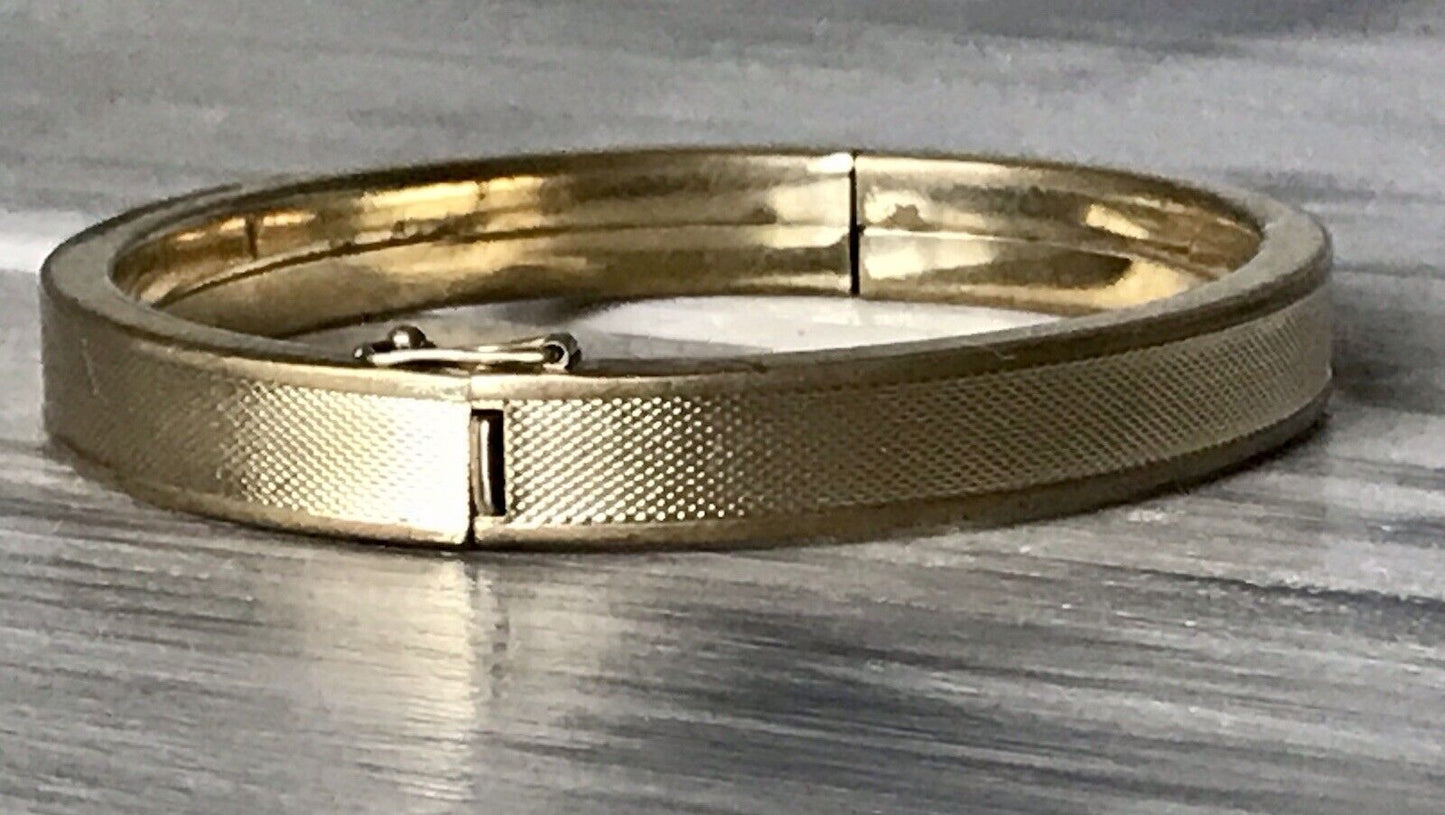 Antik Vintage SP Armband Armreif Klapp- Armspange Amerik. Doublè vergoldet gold