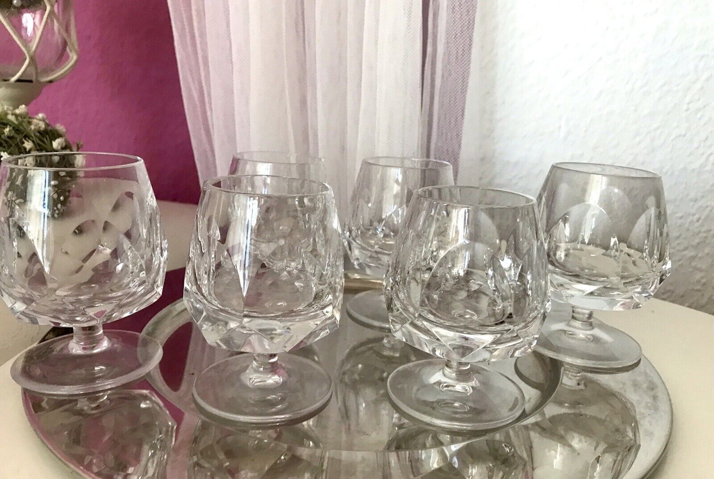 Vintage EDEL 6 Cognacschwenker Cognac Gläser Kristallglas Nachtmann Alexandra