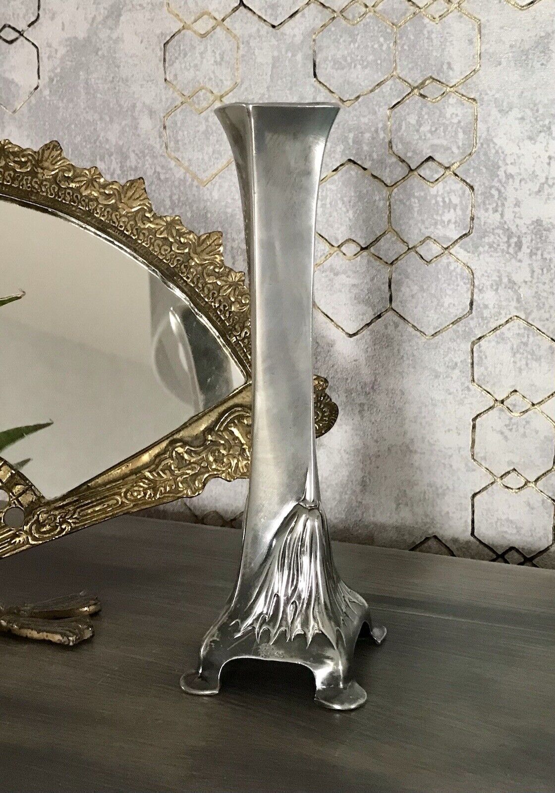 Antik Edel Jugendstil Argentor Wien Kerzenleuchter ? Vase? versilbert