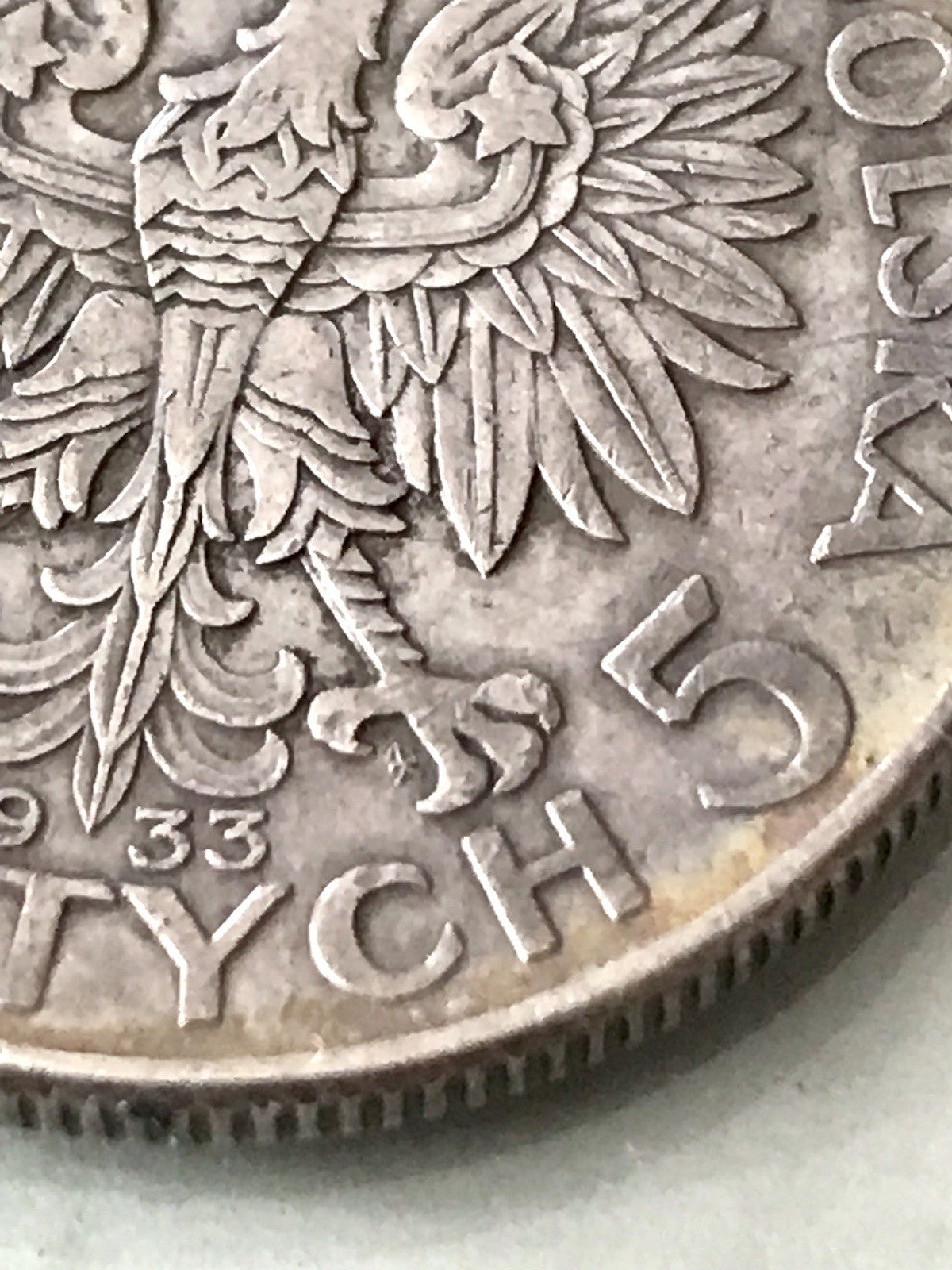 Antik Halskette Münze Jadwiga Polen 1933 Anhänger Kettenanhänger Silber 835