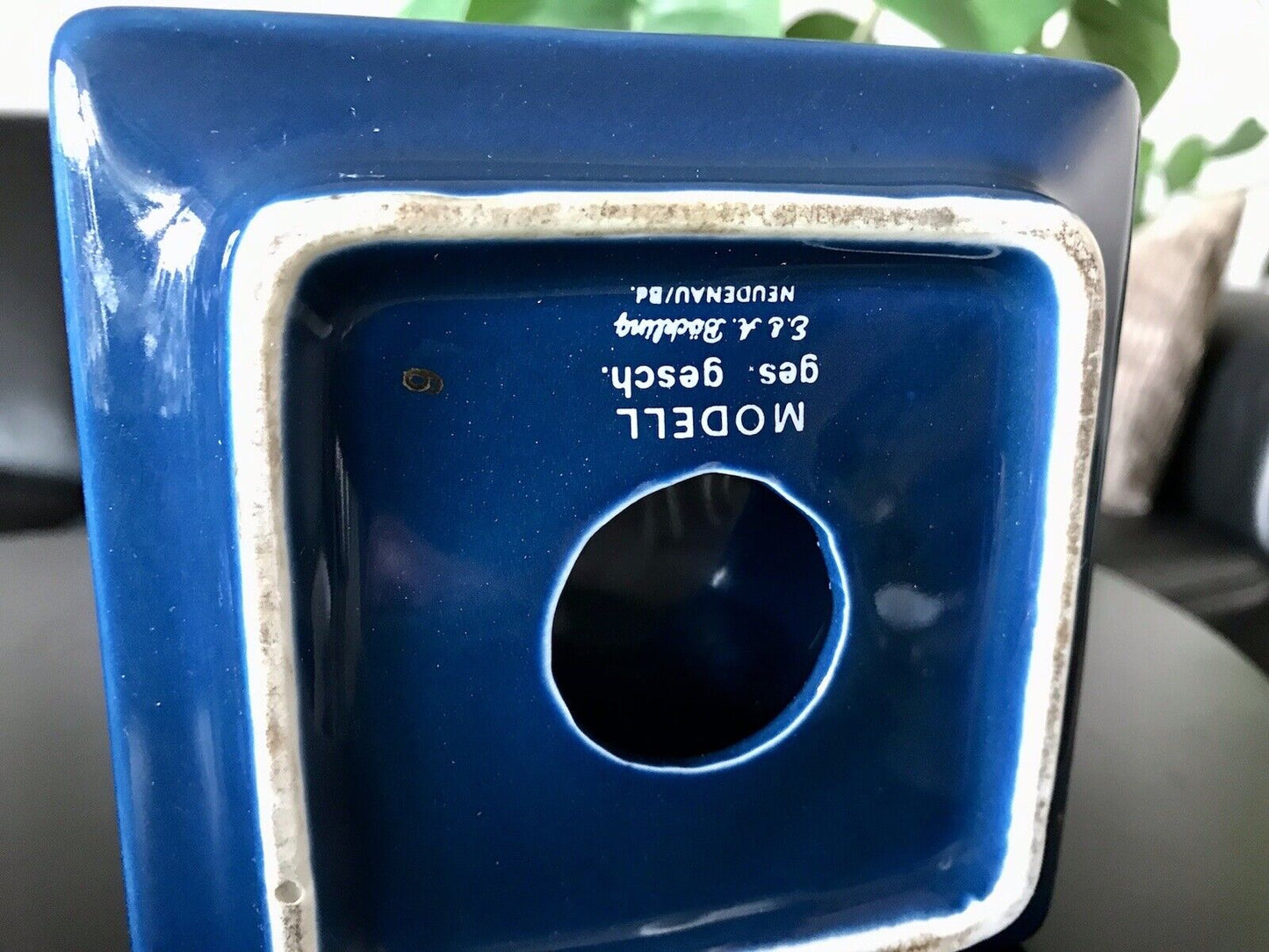 Vintage groß Martini Aschenbecher Ascher Keramik blau 60er 70er