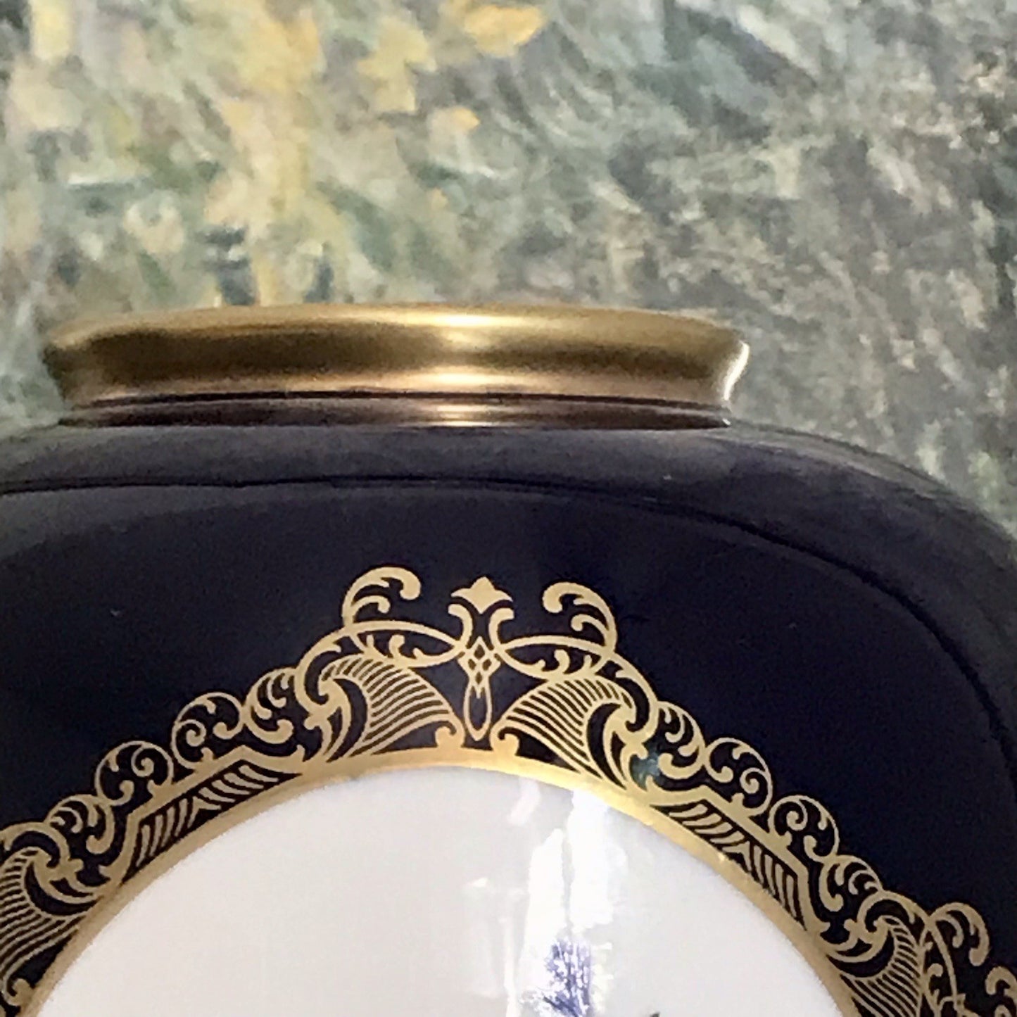 Vintage Alt 1 Porzellan Prunkvase Vase Echt Kobalt blau bunt Weimarer Porzellan