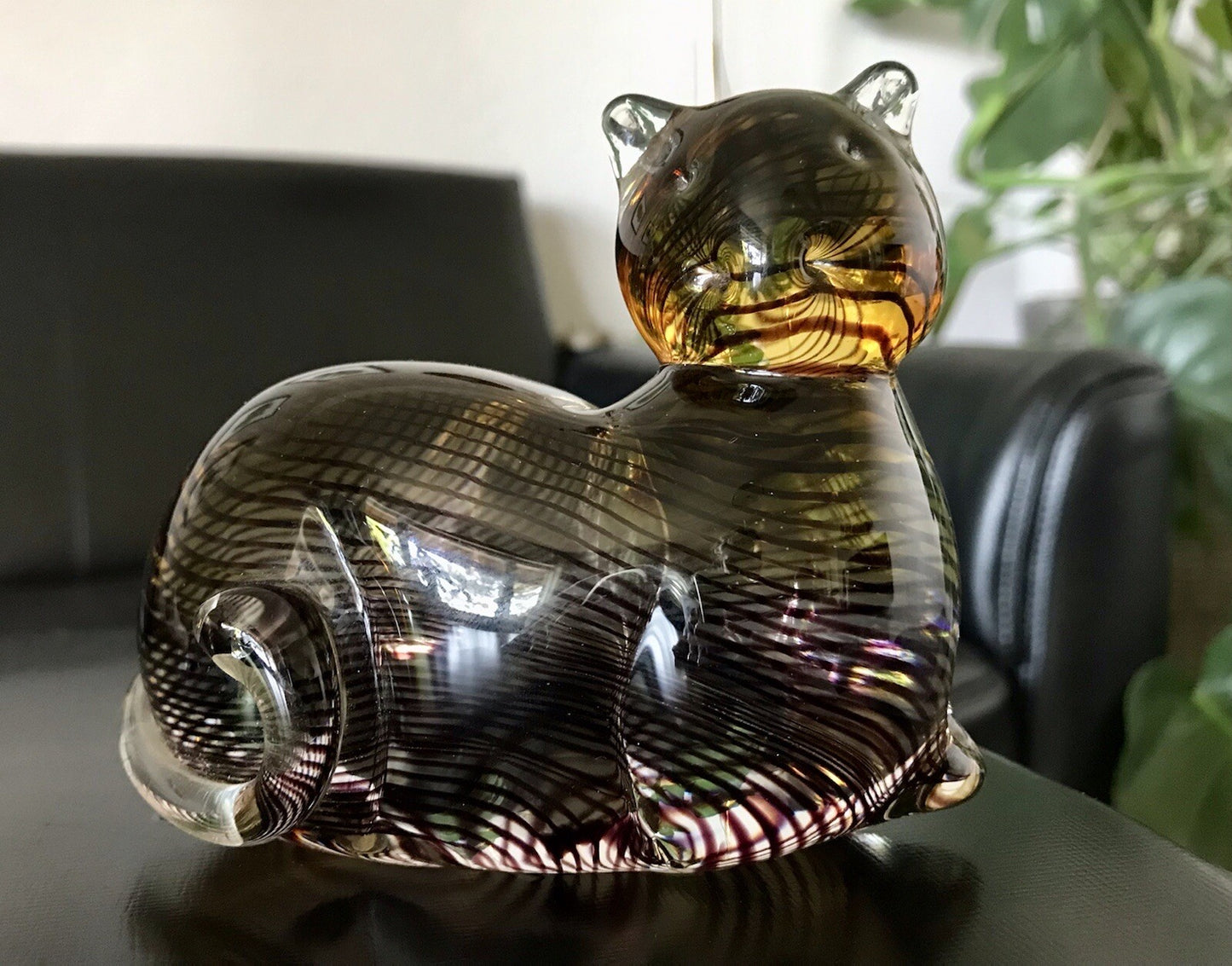 Vintage Murano? 60er Katze Figur Skulptur Briefbeschwerer Glas mundgeblasen