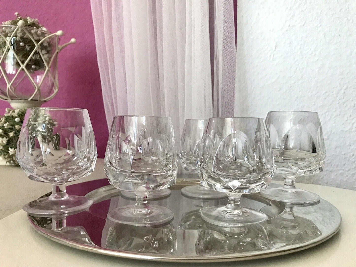 Vintage EDEL 6 Cognacschwenker Cognac Gläser Kristallglas Nachtmann Alexandra