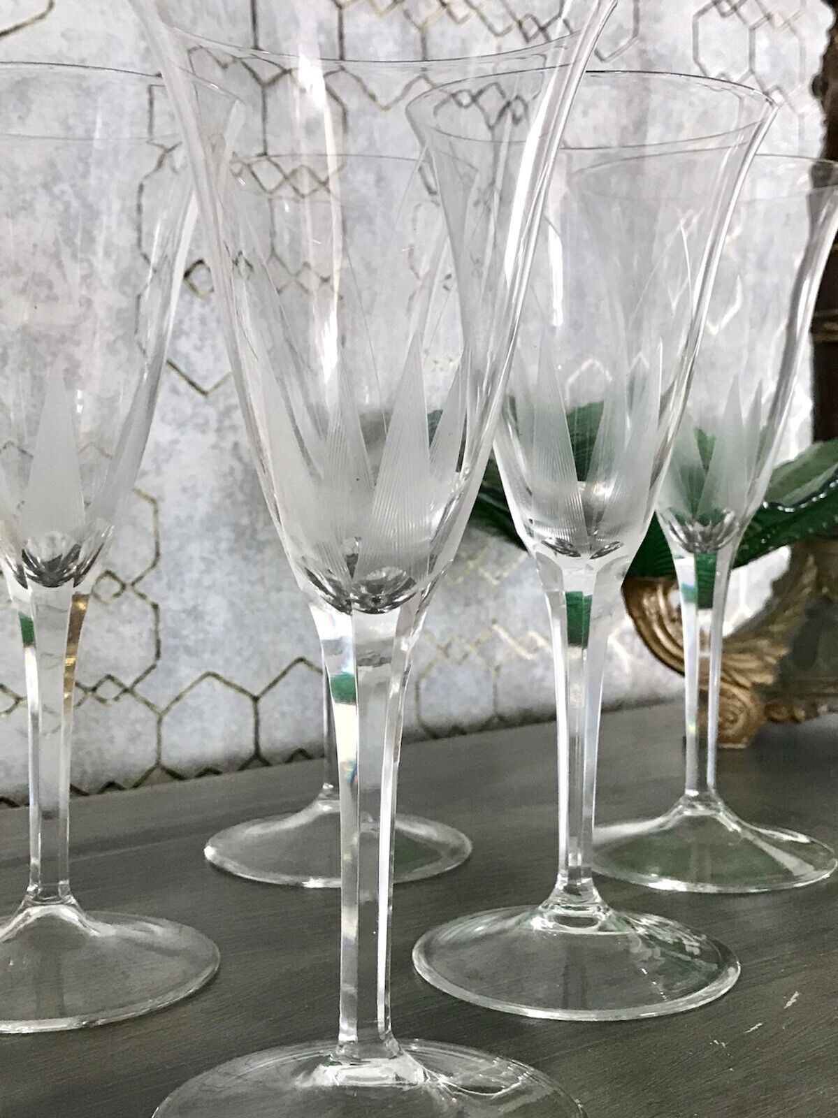 Antik Art Déco 5x Champagnerflöten Gläser Zeus Otto Rakel 40er Jahre Weisswasser