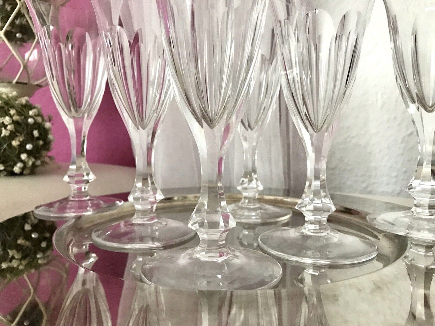Vintage EDEL 6 Sektflöten Champagnerflöten Gläser Kristallglas Bleikristall WOW